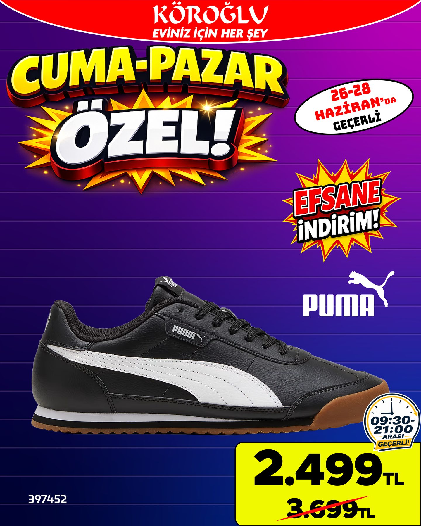 Puma Siyah Spor Ayakkabı