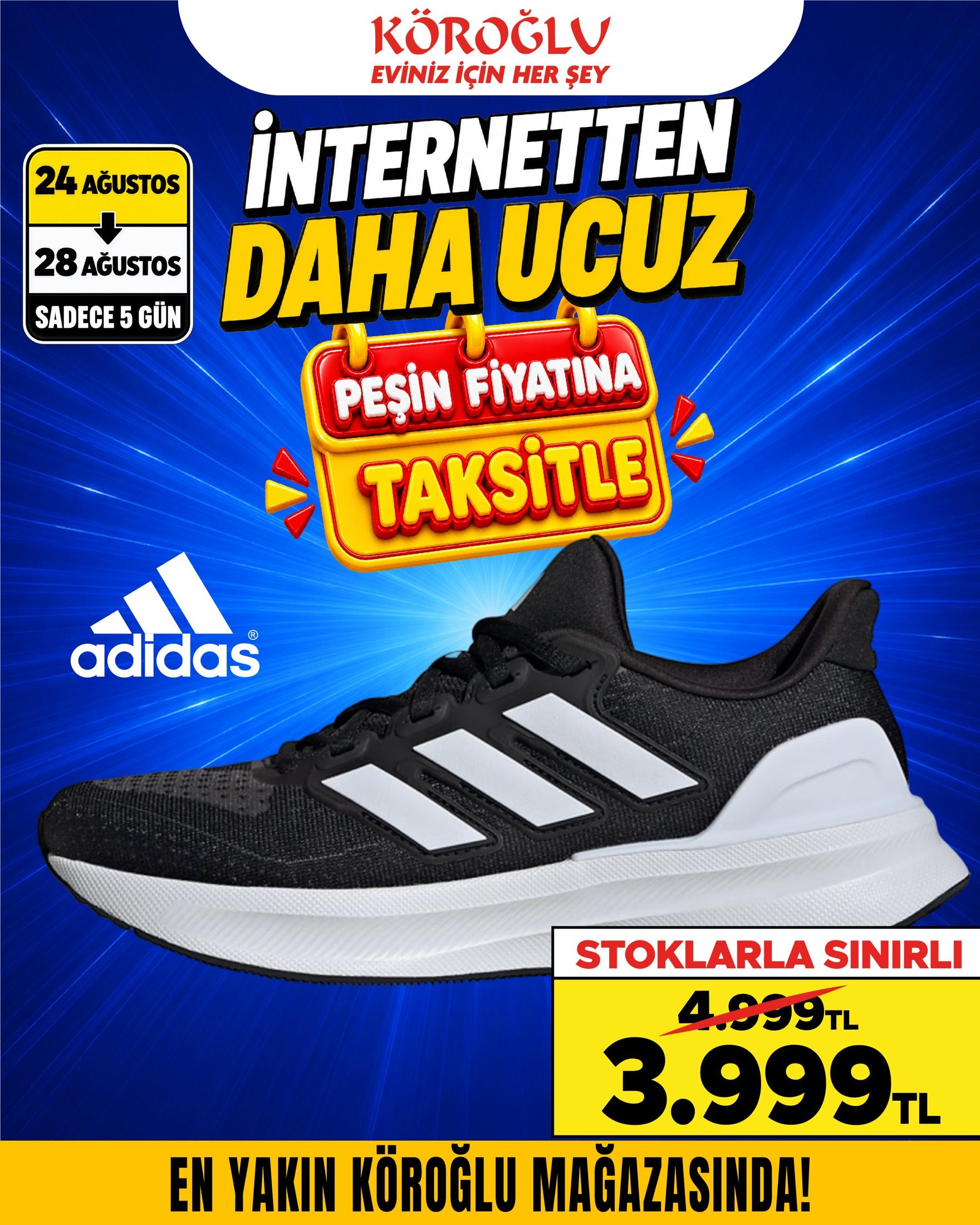 Adidas Siyah Spor Ayakkabı