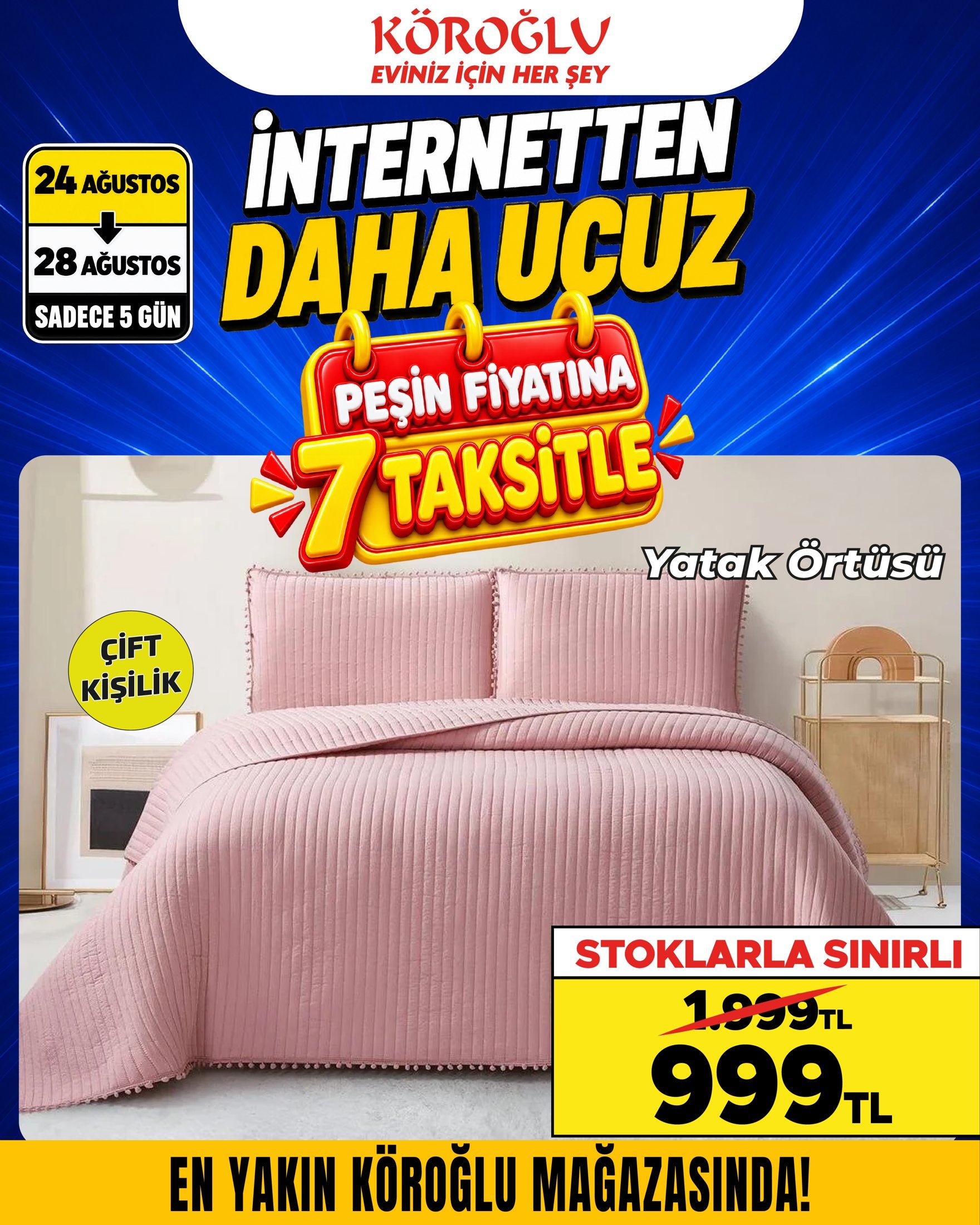 Çift Kişilik Yatak Örtüsü Main image