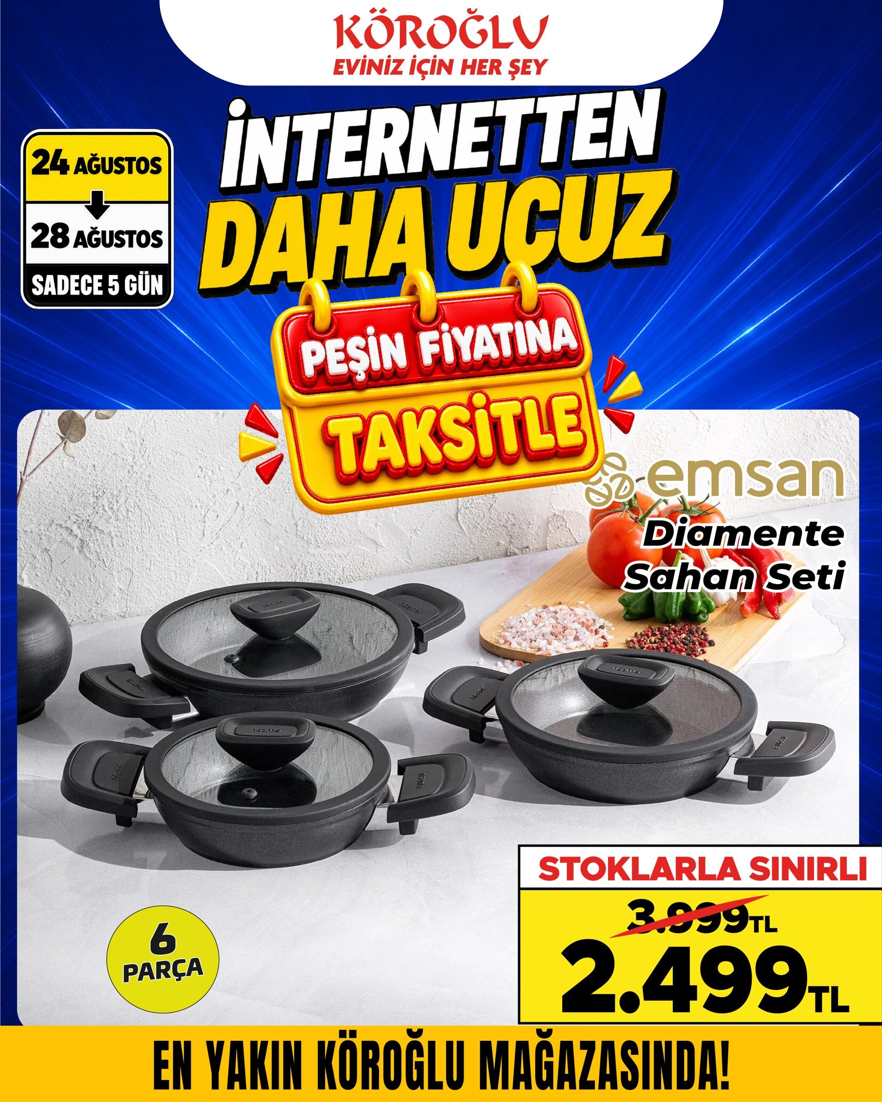 Emsan Diamante Sahan Seti 6 Parça