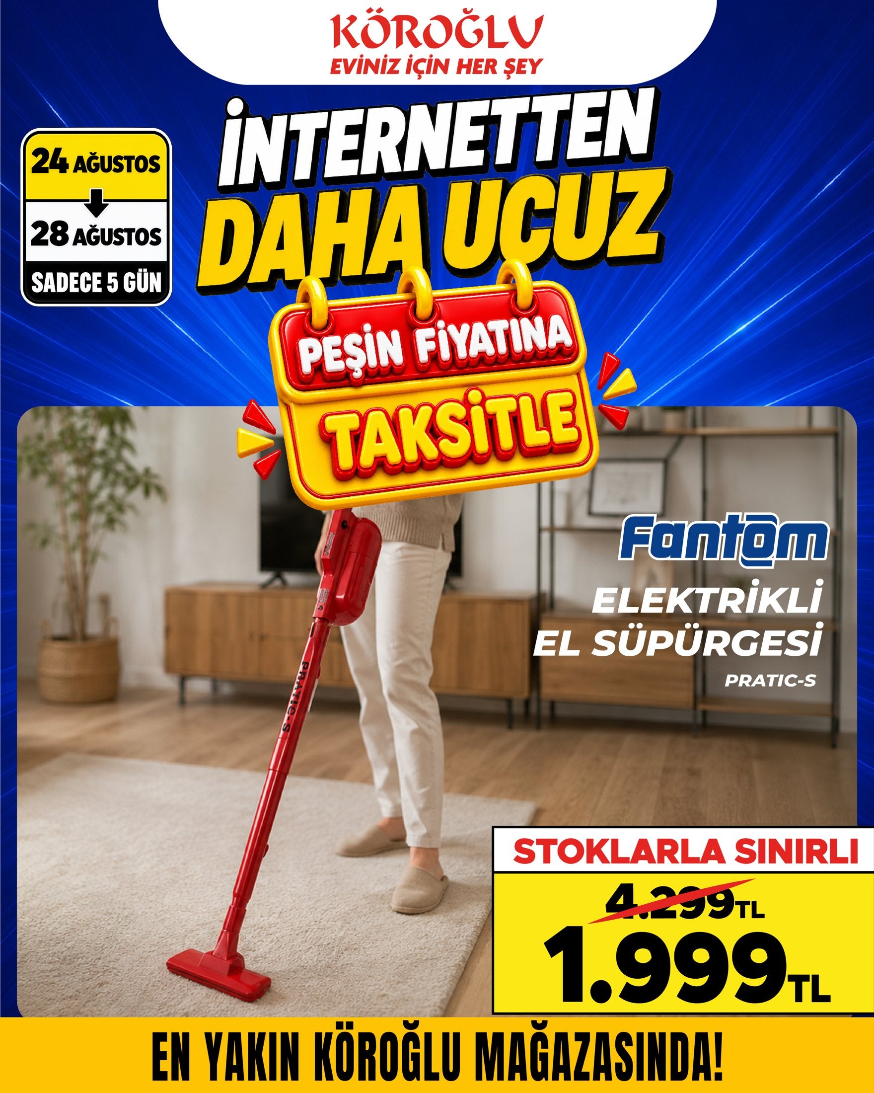 Fantom Elektrikli El Süpürgesi