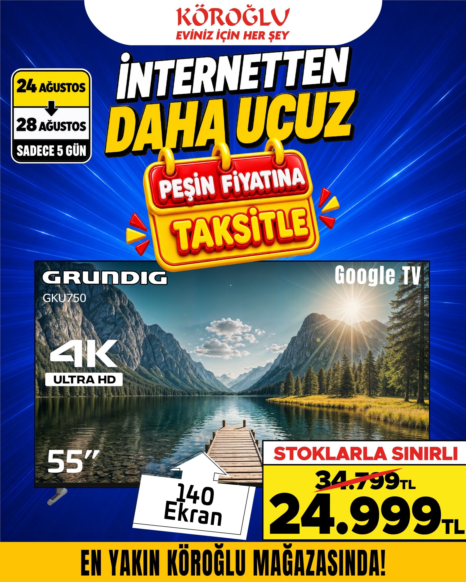Grundig 55 İnç Google TV