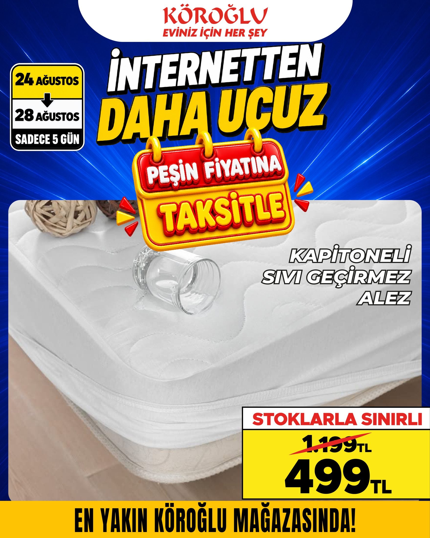 Kapitoneli Sıvı Geçirmez Alez