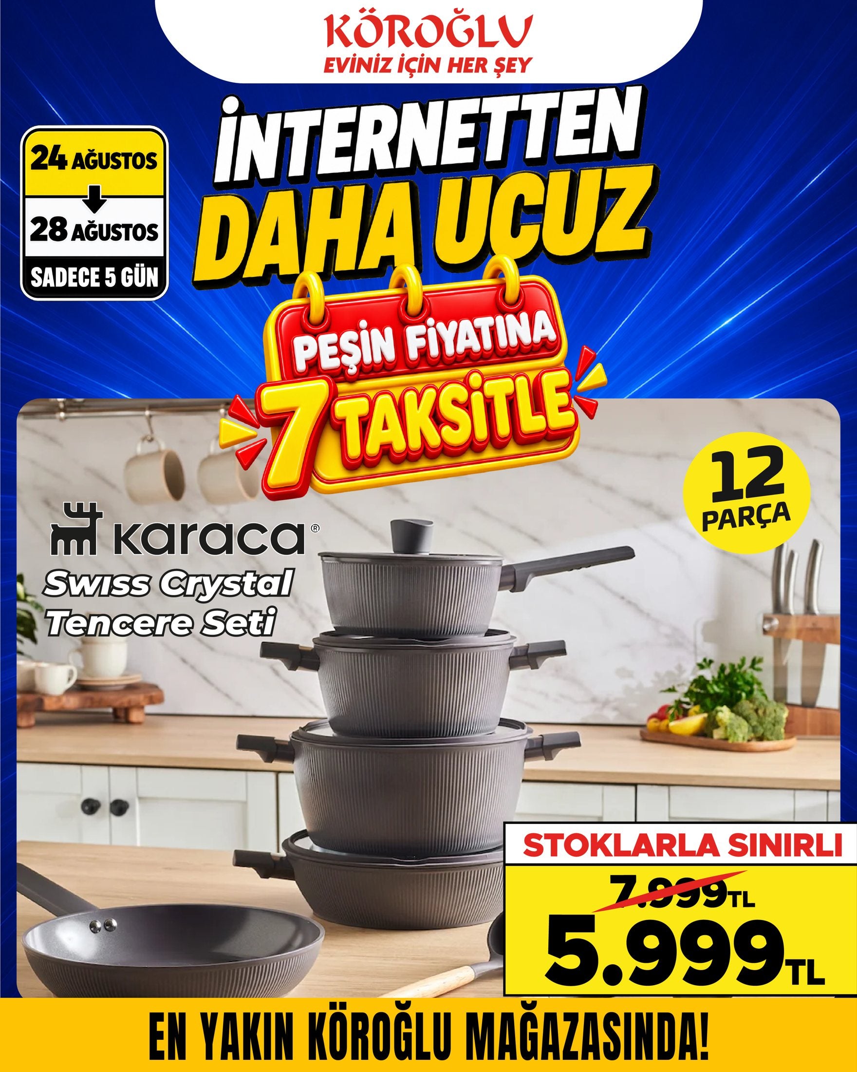 Karaca Swiss Crystal Tencere Seti 12 Parça
