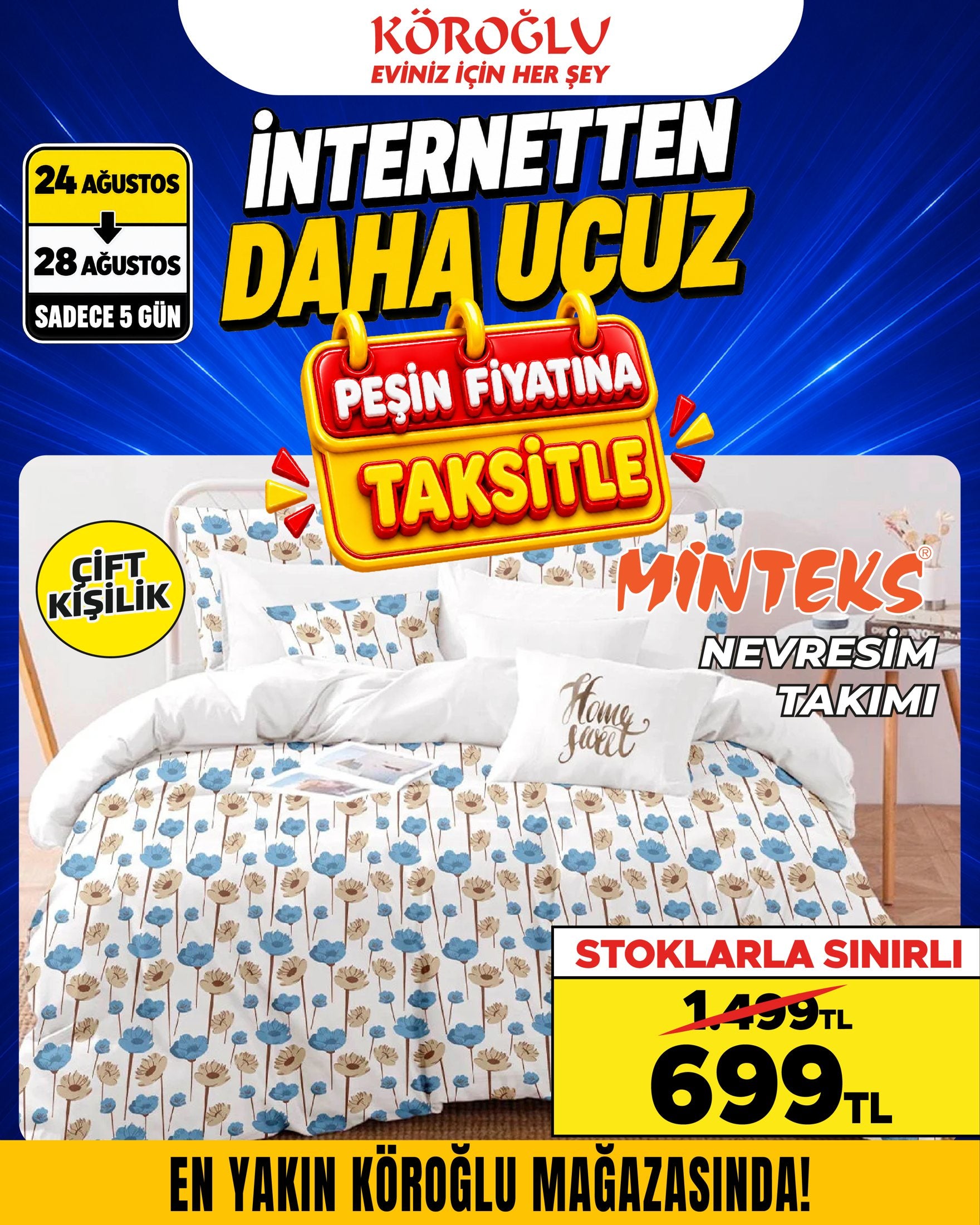 Minteks Nevresim Takımı Çift Kişilik Main image