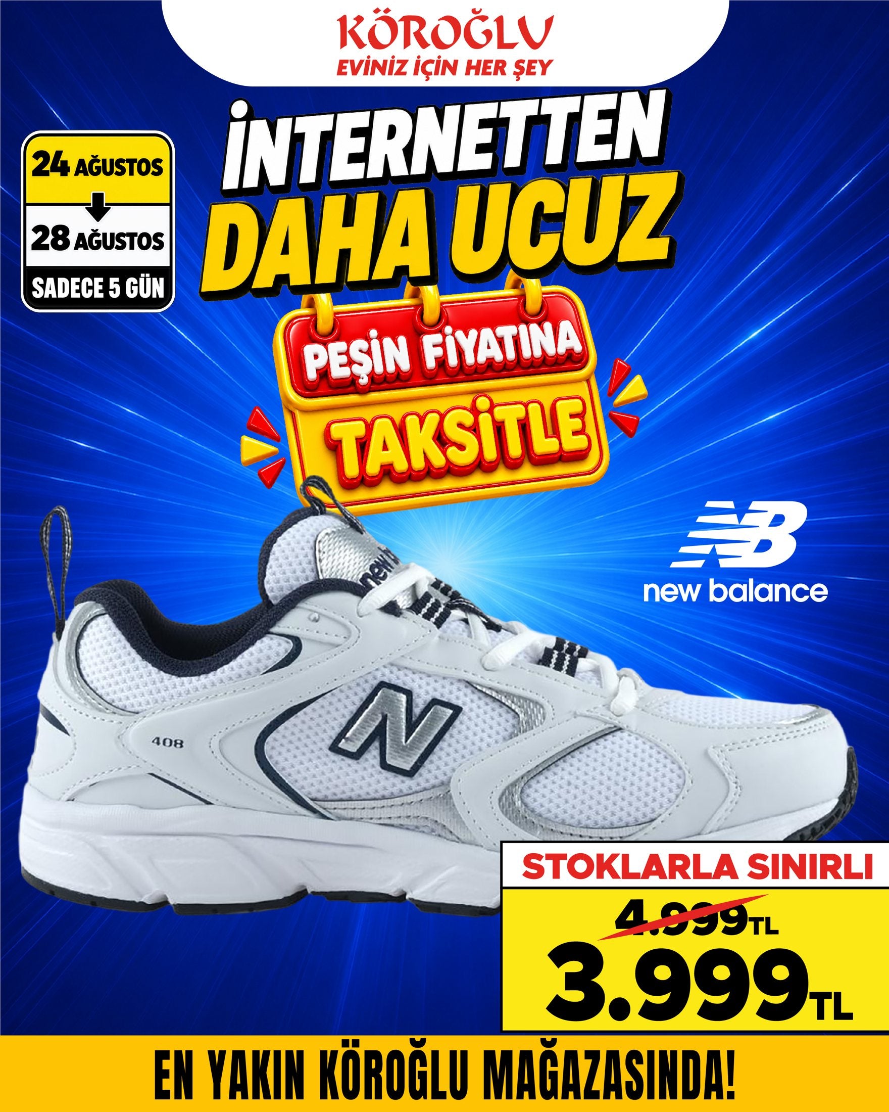 New Balance Beyaz Spor Ayakkabı Main image