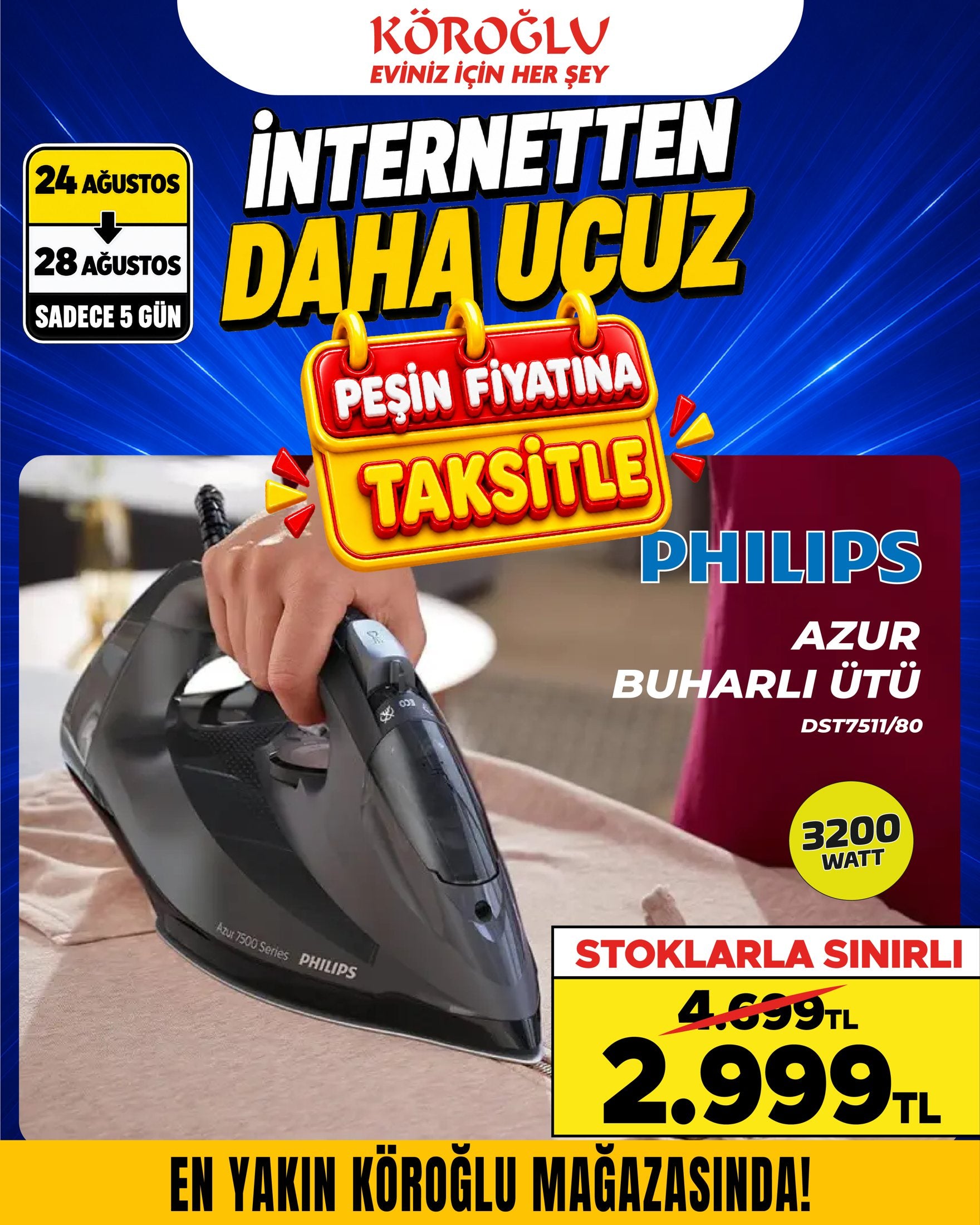 Philips Azur Buharlı Ütü