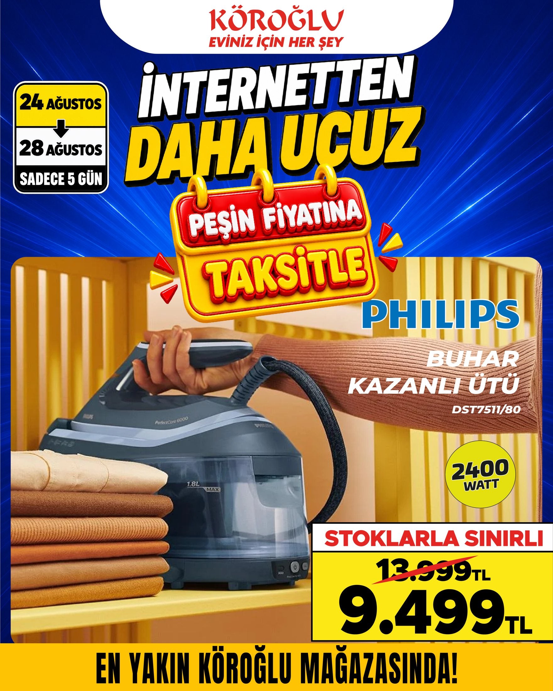 Philips Buhar Kazanlı Ütü