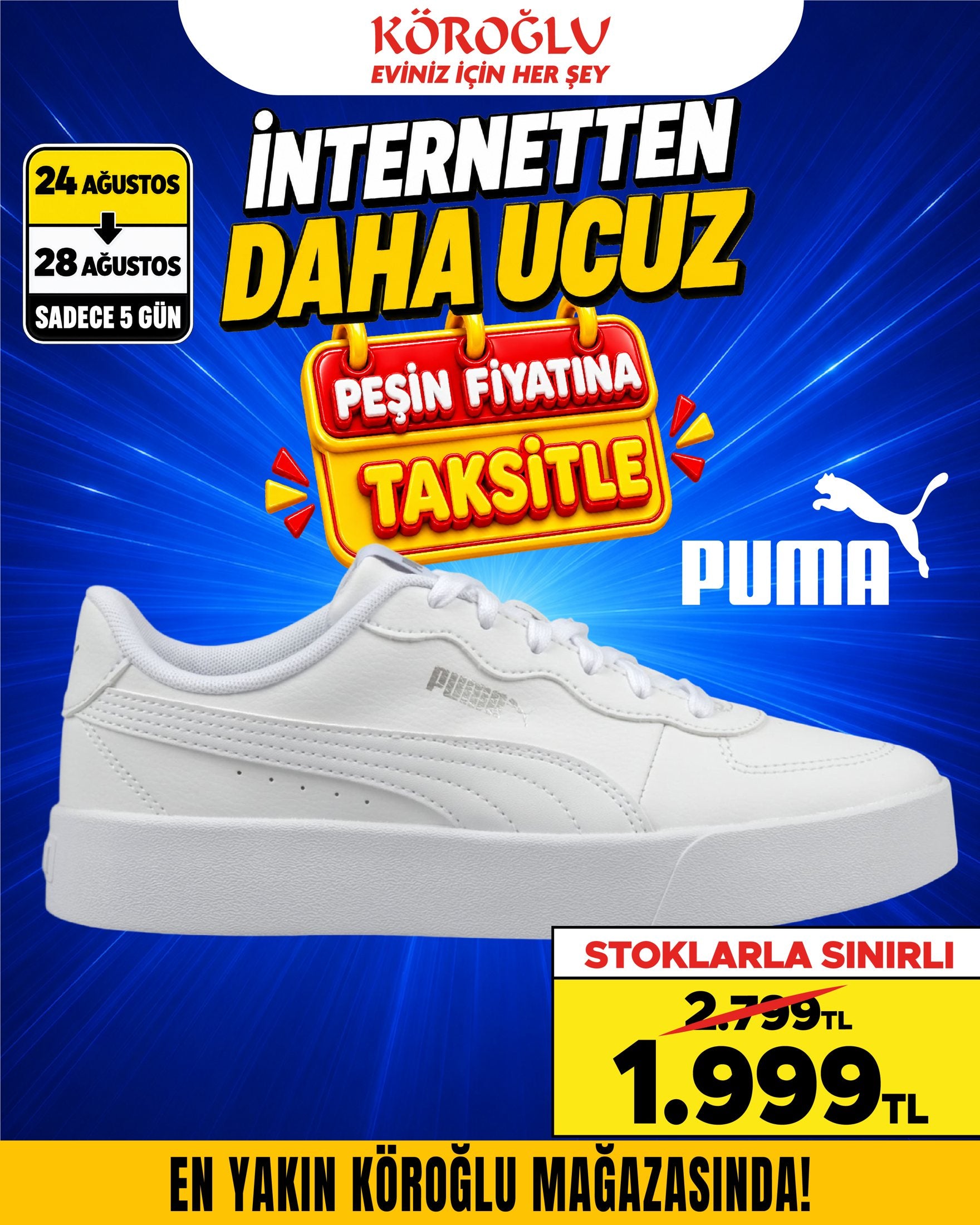 Puma Beyaz Spor Ayakkabı Main image