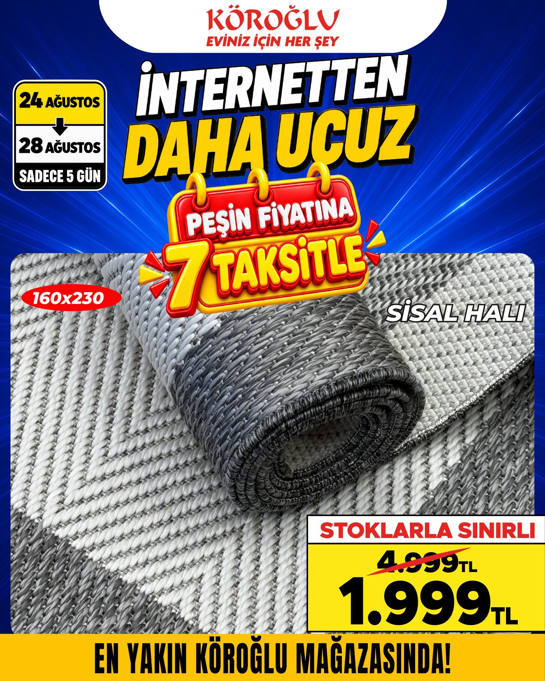 Sisal Halı 160x230