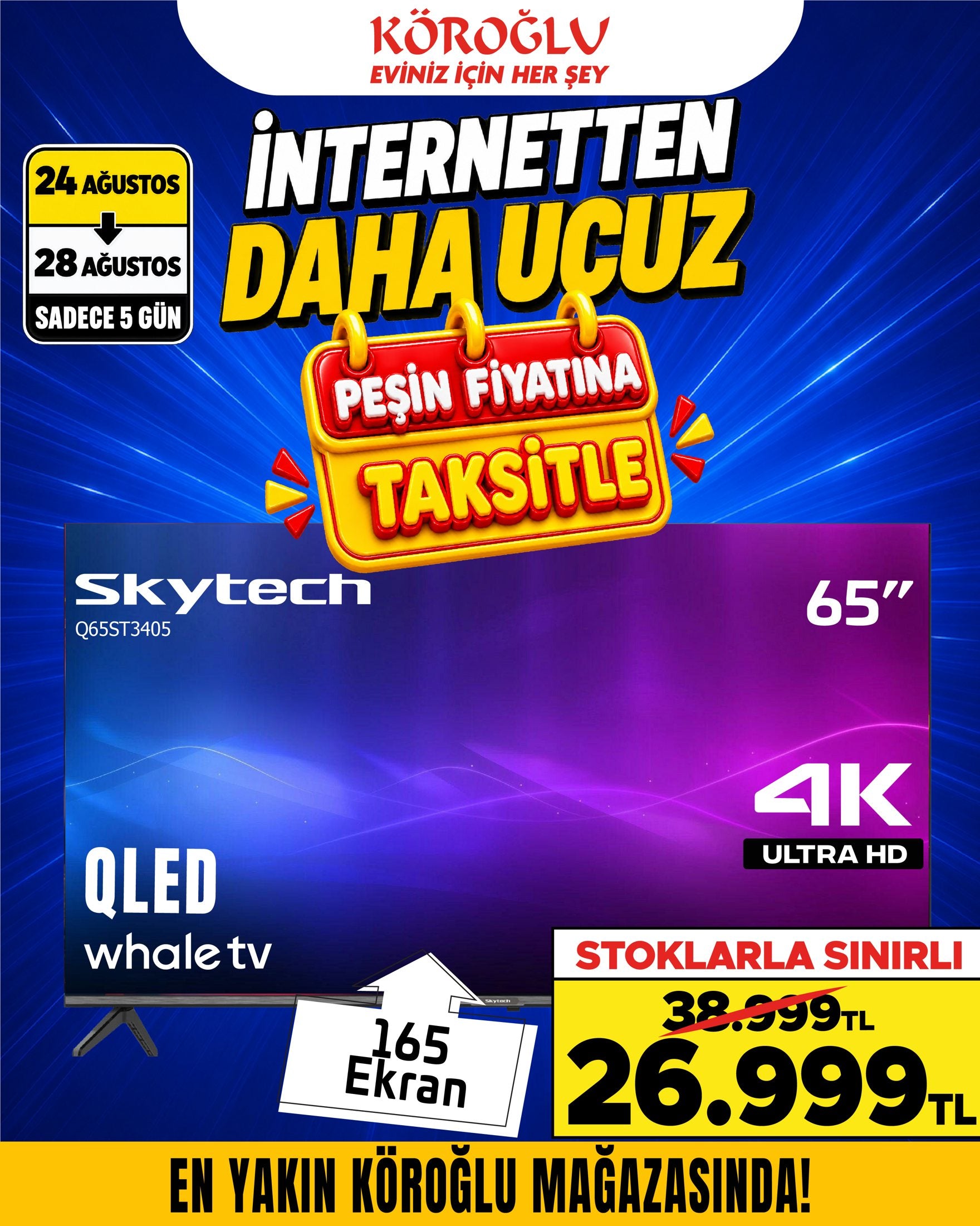 Skytech 65 İnç QLED TV