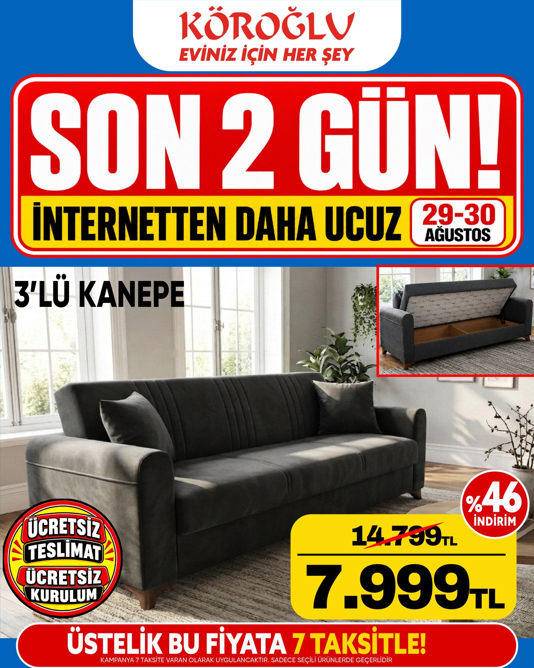 3’lü Kanepe