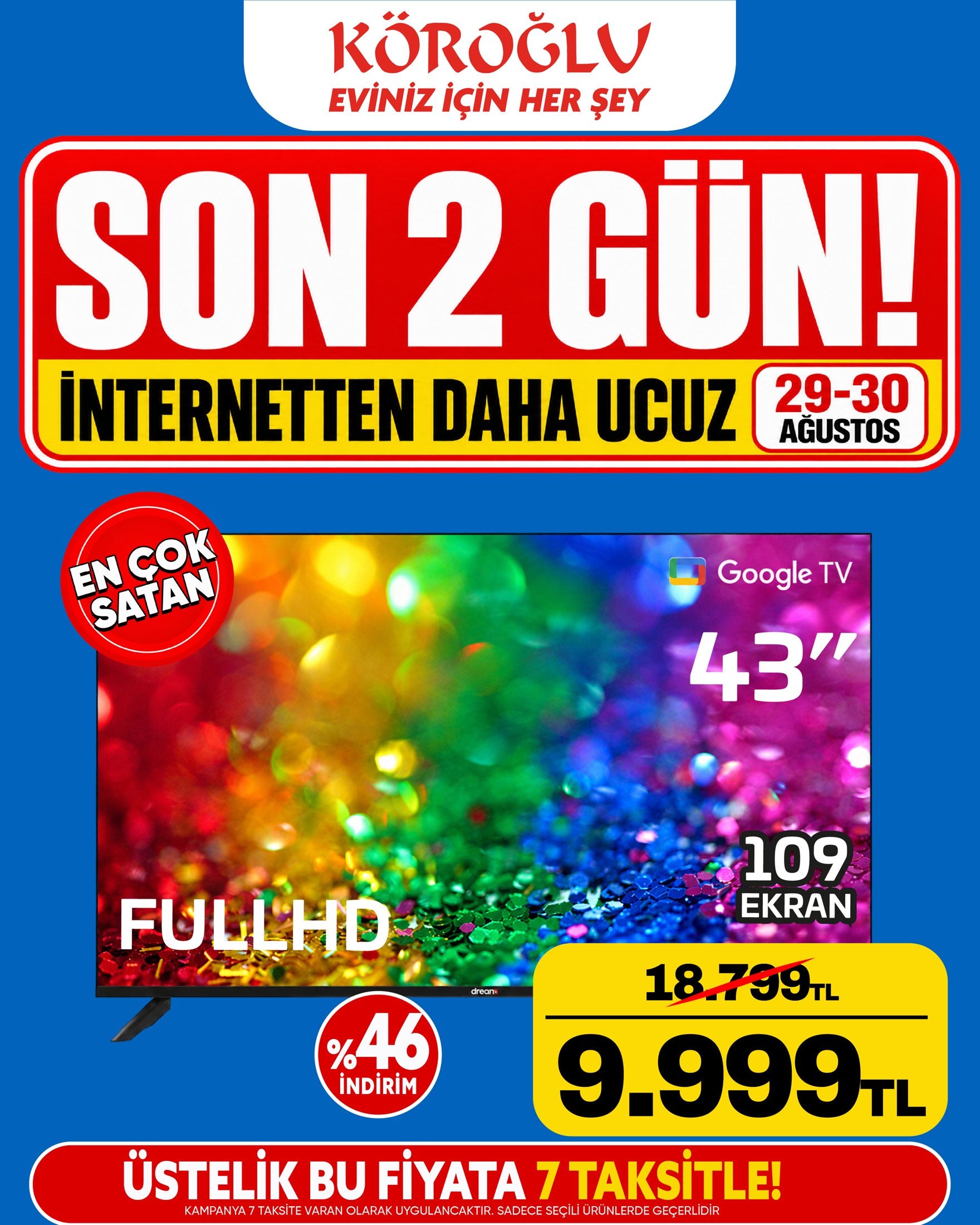43 İnç Full HD Google TV
