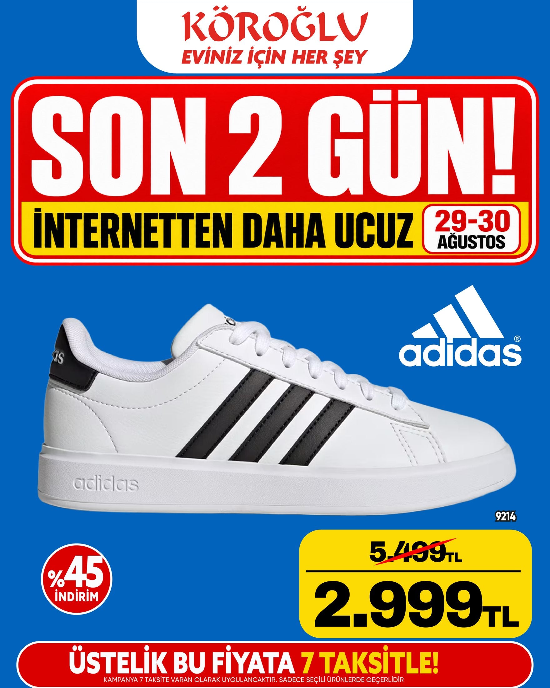 Adidas Beyaz Siyah Spor Ayakkabı Main image