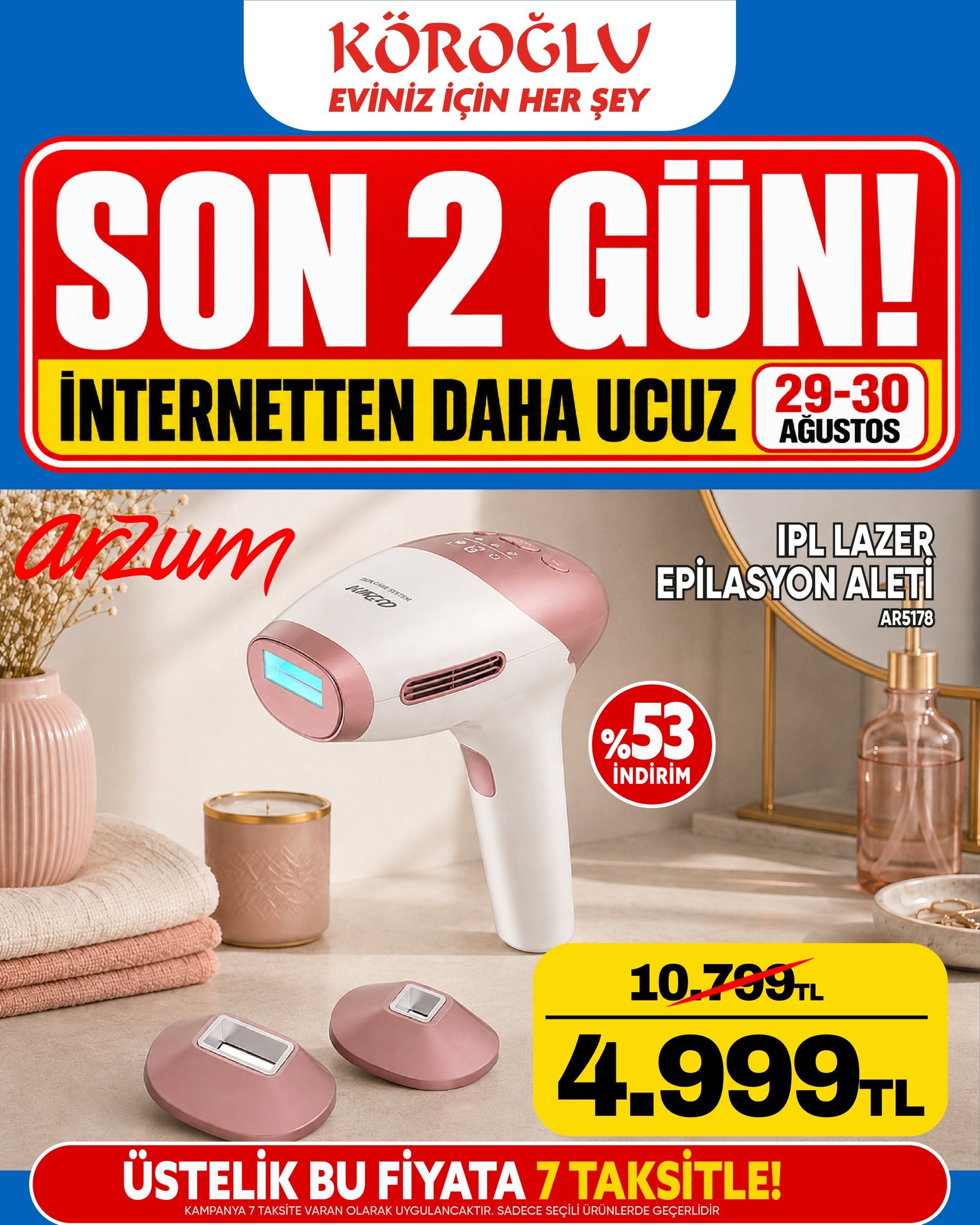 Arzum IPL Lazer Epilasyon Aleti