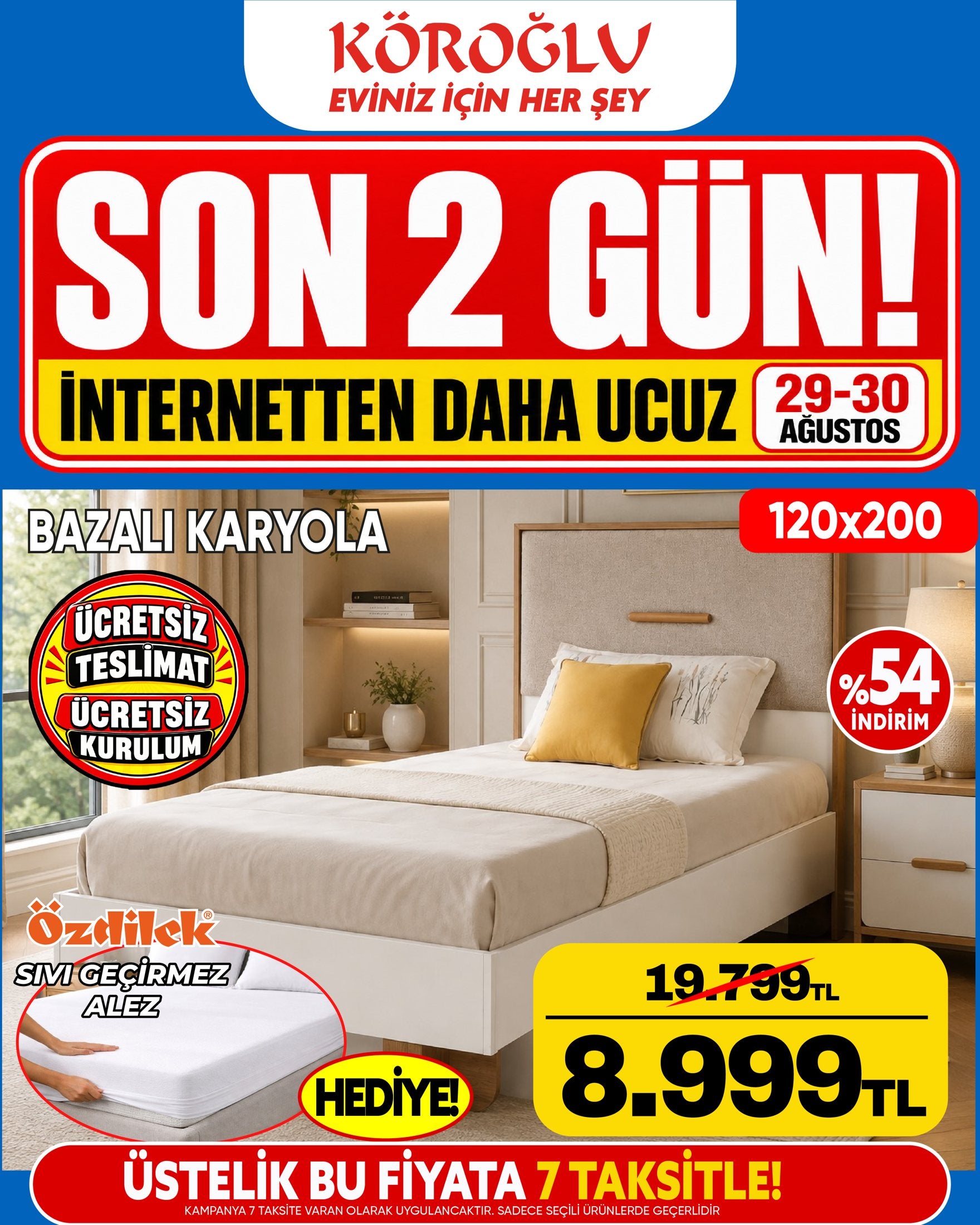 Bazalı Karyola 120x200