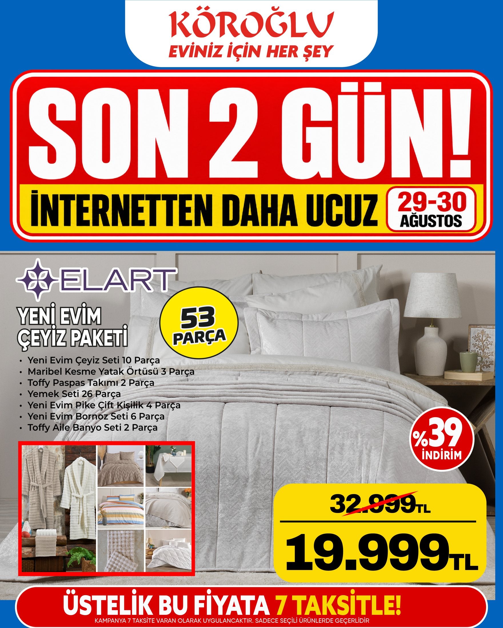 Elart Yeni Evim Çeyiz Paketi 53 Parça Main image
