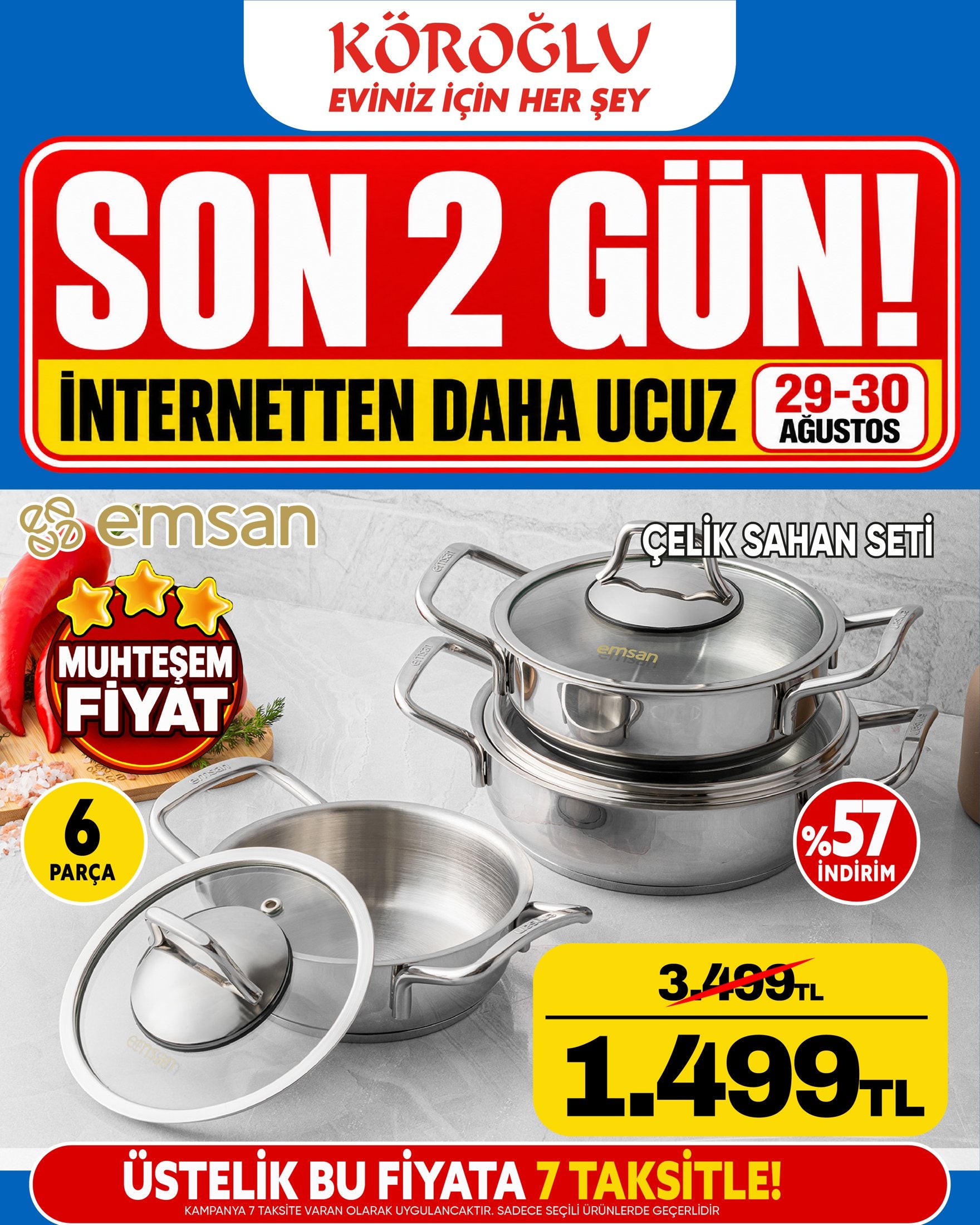 Emsan Çelik Sahan Seti 6 Parça Main image
