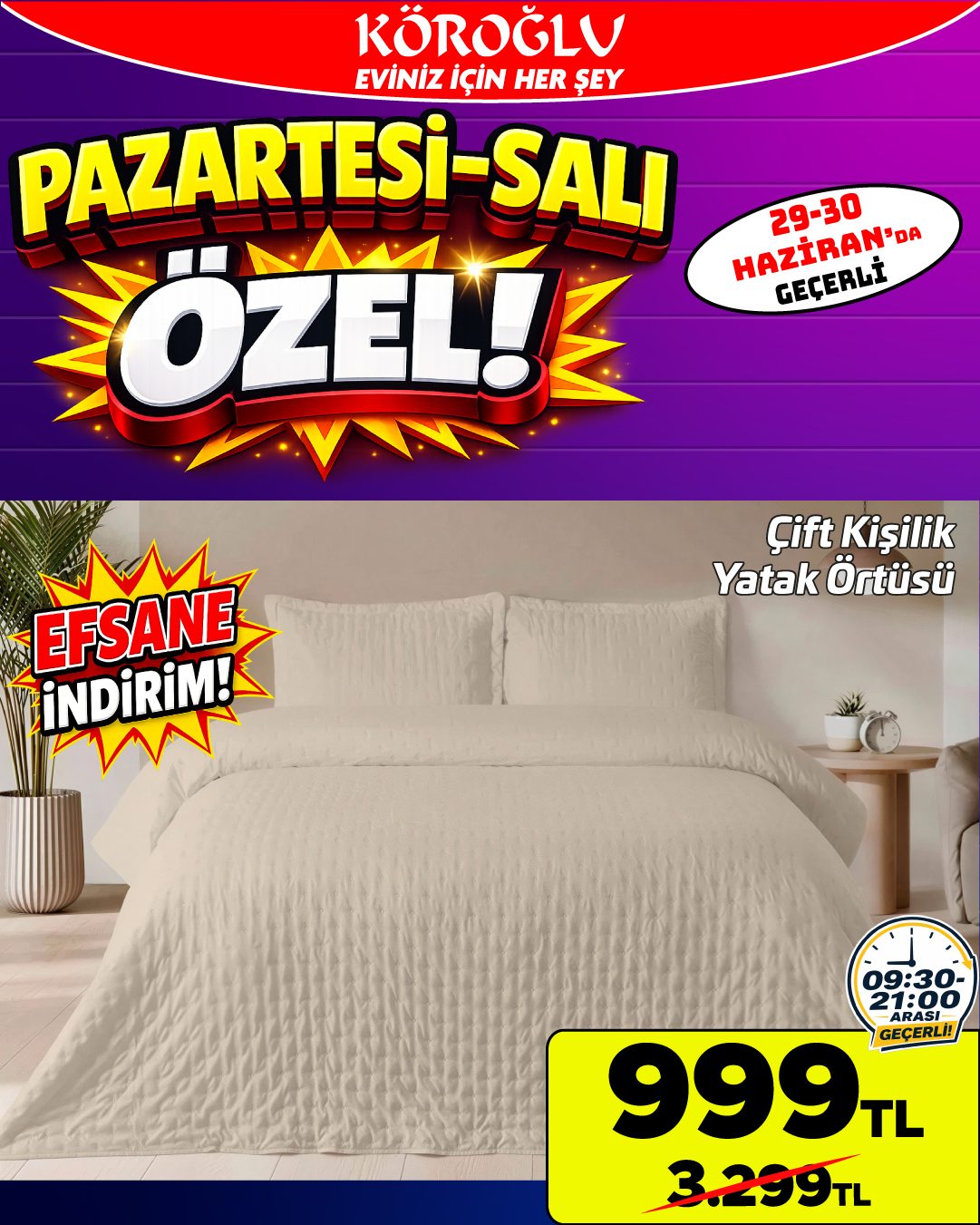 Çift Kişilik Yatak Örtüsü