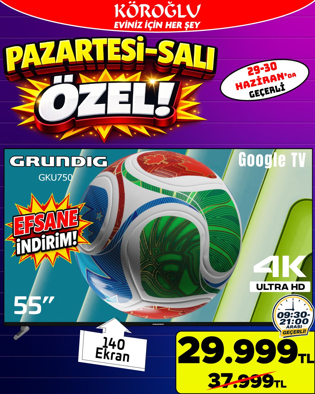 Grundig 55 İnç Google TV