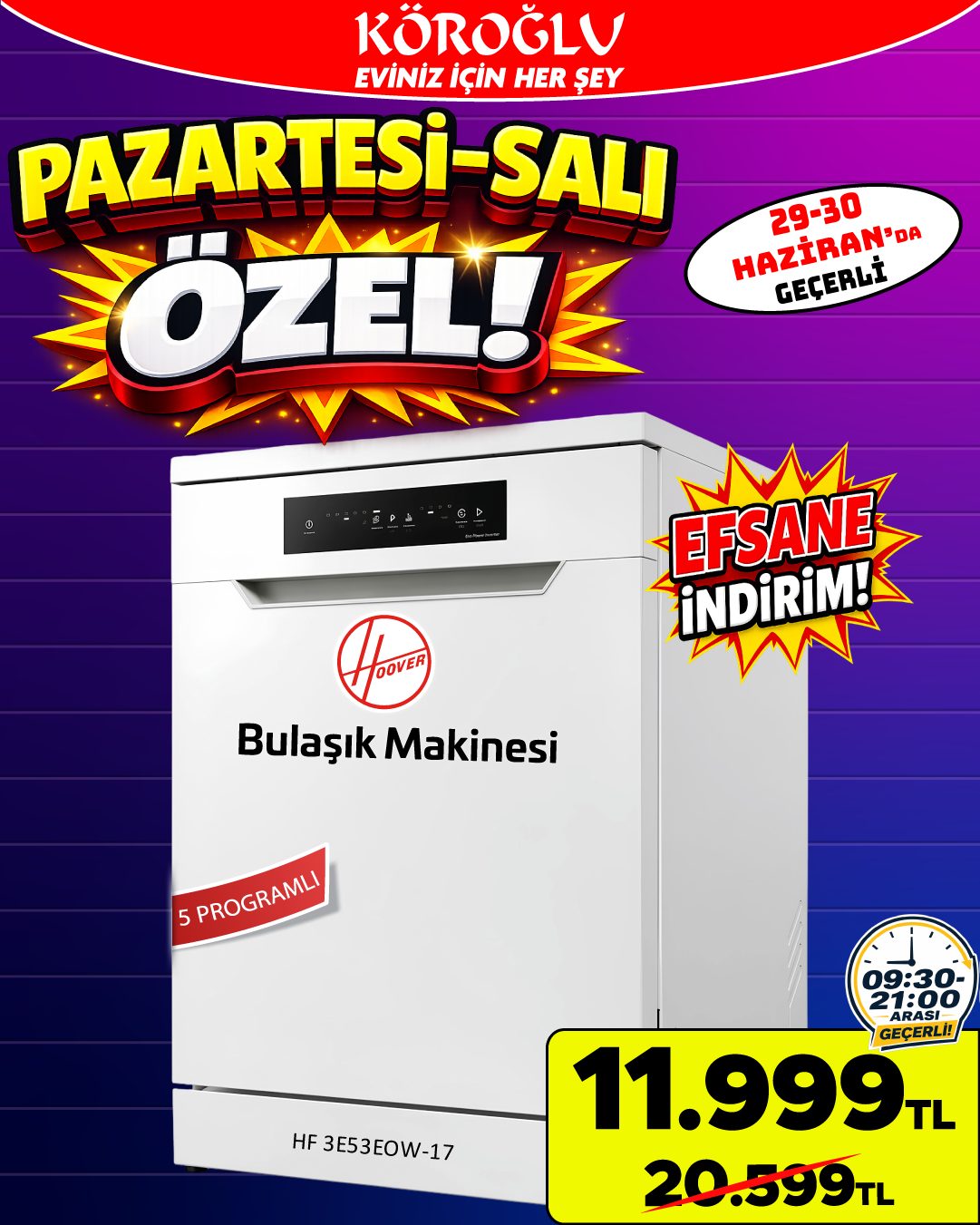 Hoover Bulaşık Makinesi