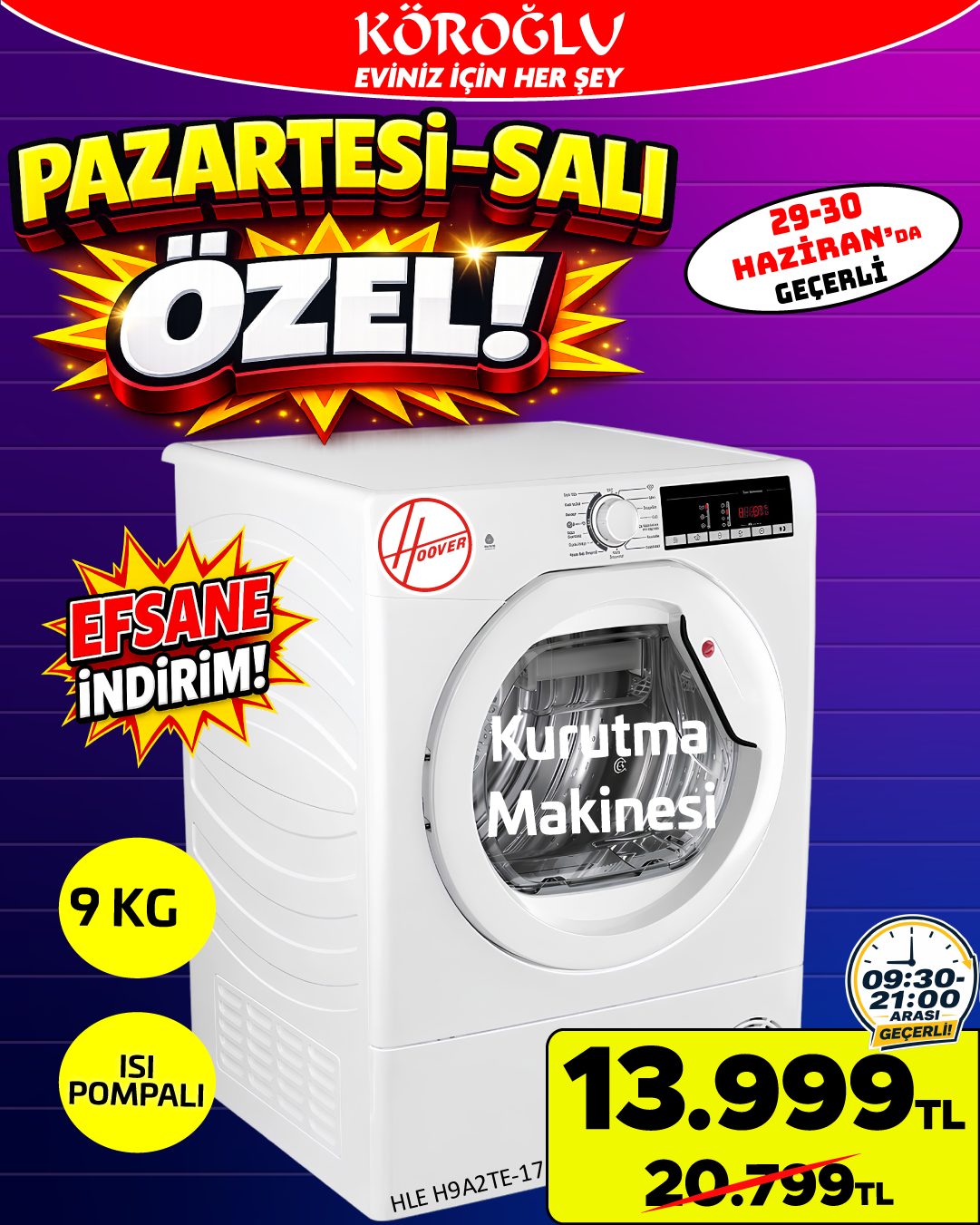 Hoover Kurutma Makinesi Main image