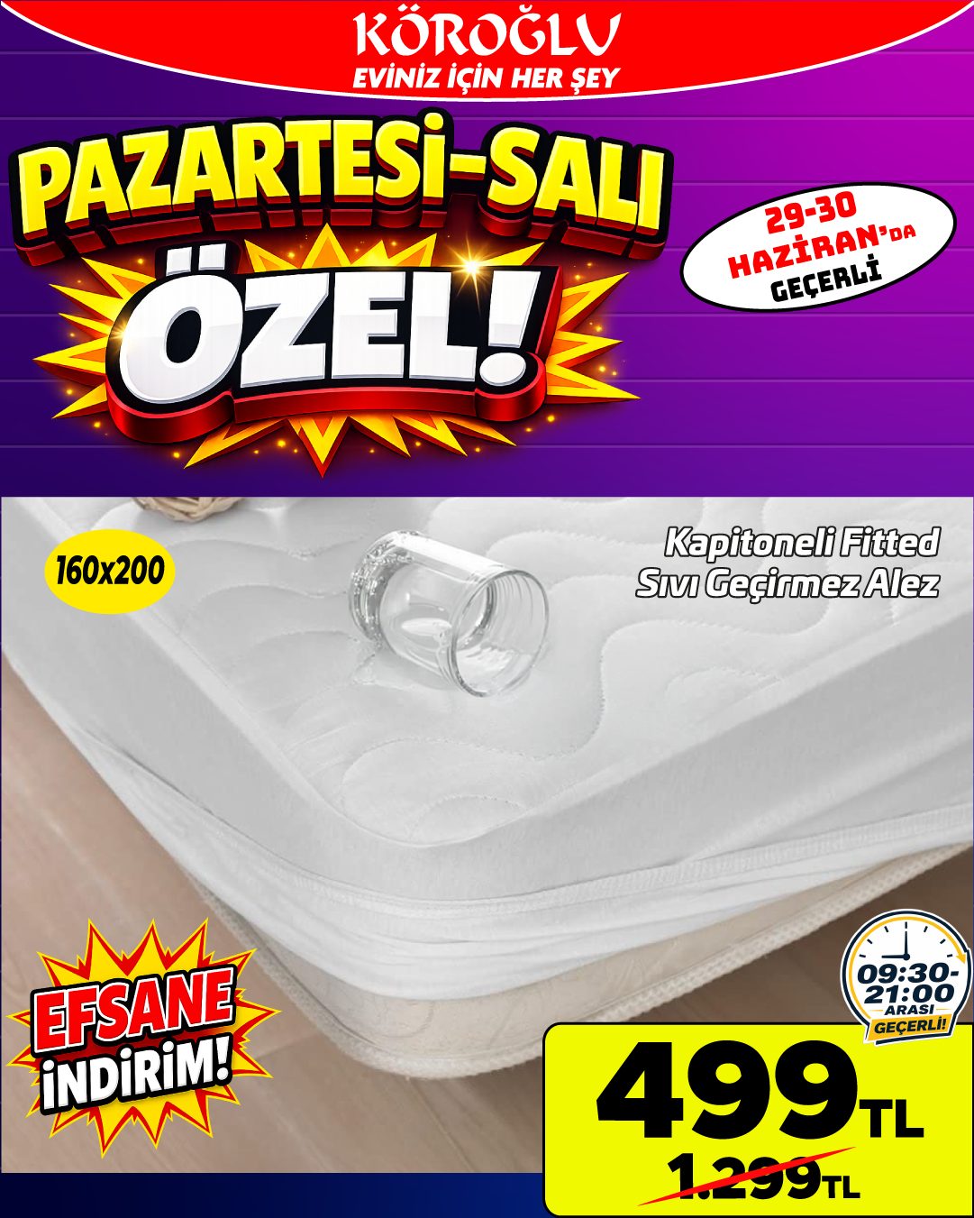 Kapitoneli Sıvı Geçirmez Alez