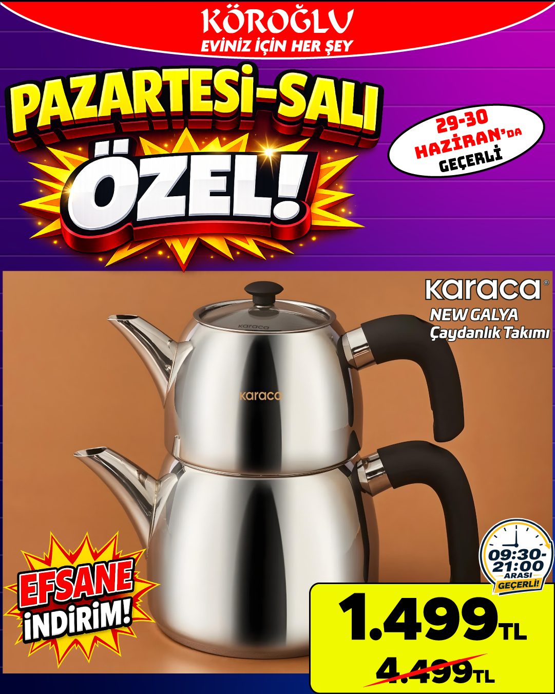 Karaca New Galya Çaydanlık Takımı
