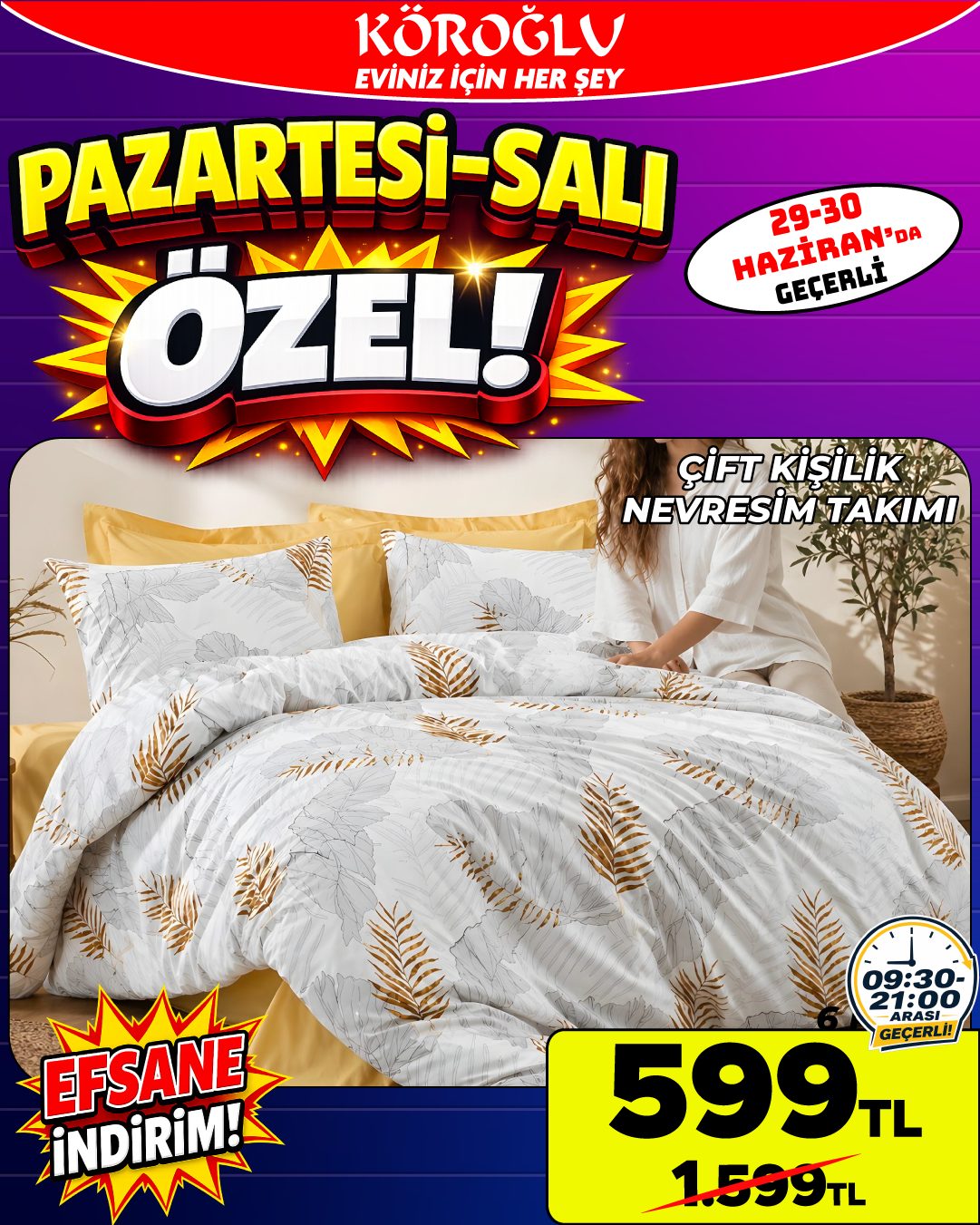 Kristal Çift Kişilik Nevresim Takımı