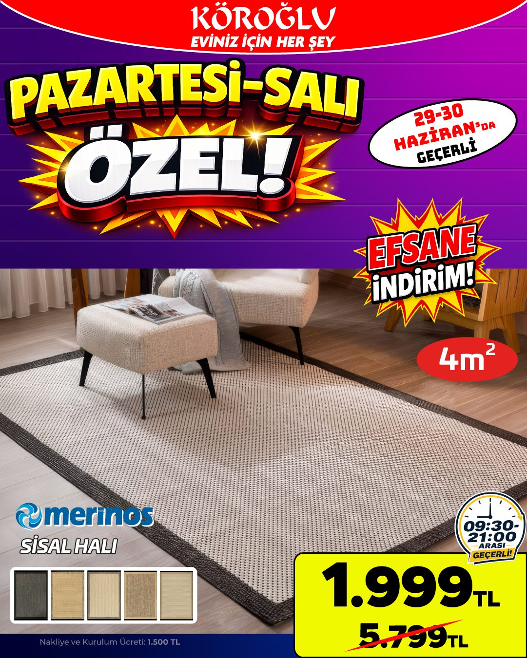 Merinos Sisal Halı Main image