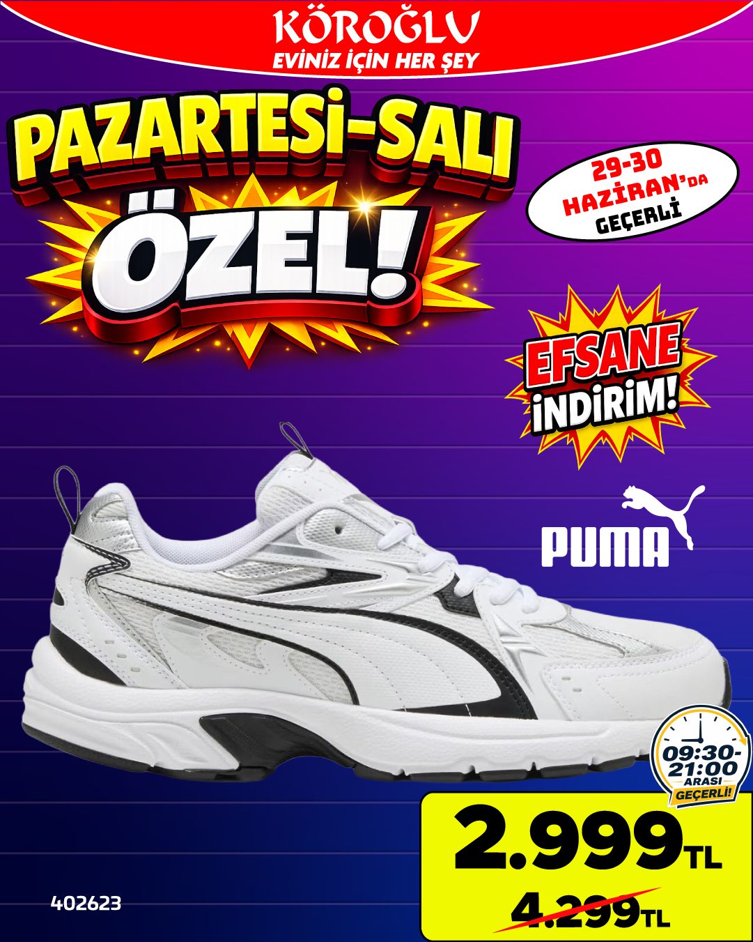 Puma Beyaz Spor Ayakkabı Main image