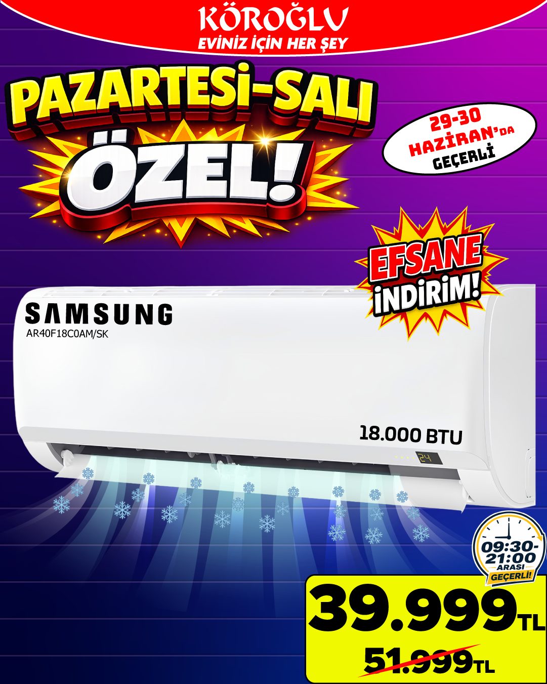 Samsung 18000 BTU Klima