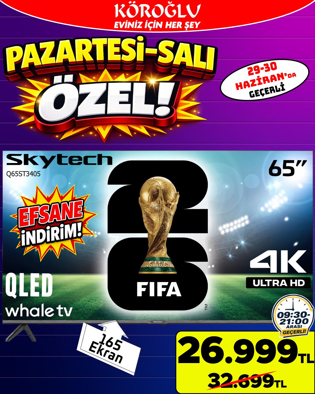Skytech 65 İnç QLED 4K TV Main image
