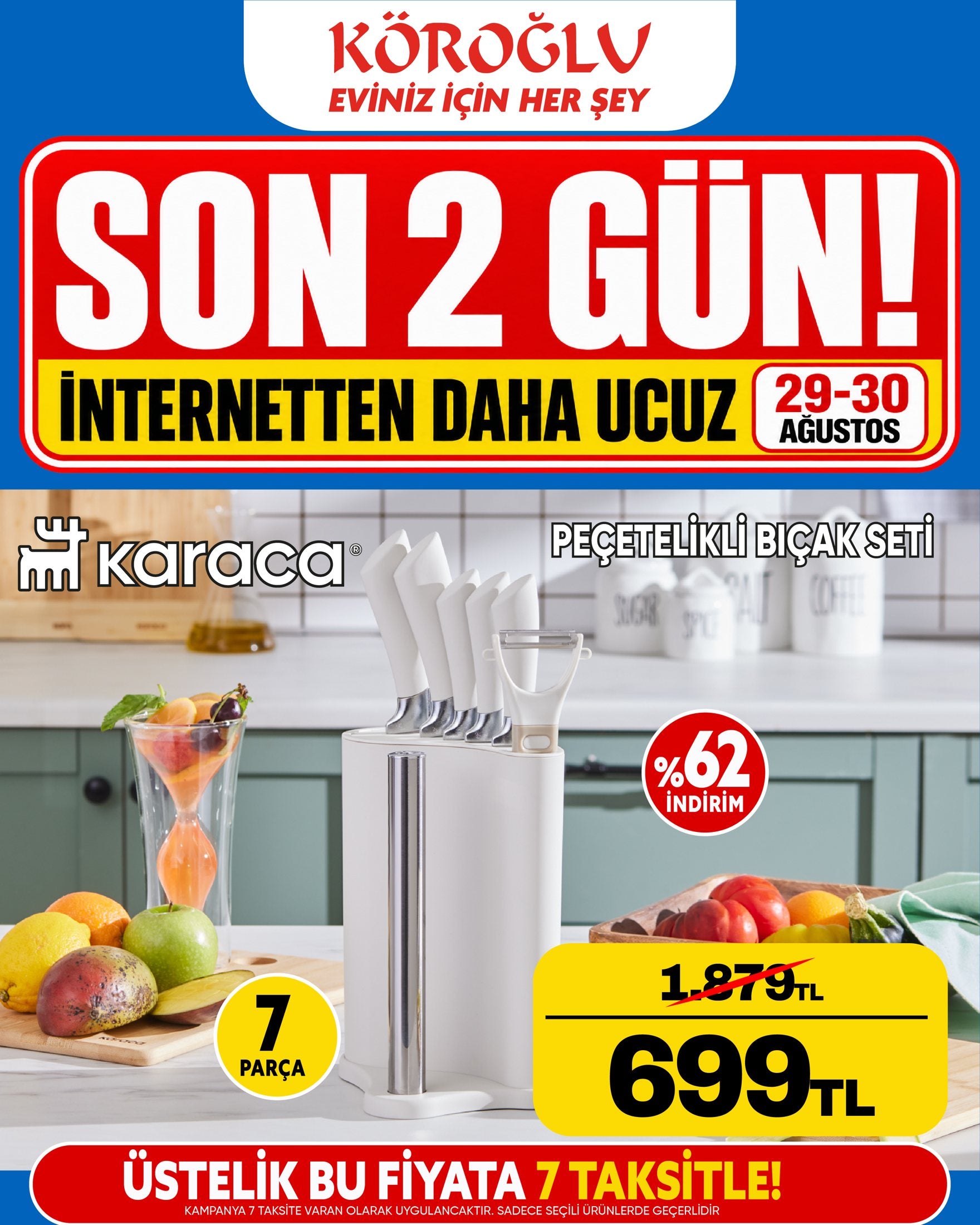 Karaca Peçetelikli Bıçak Seti 7 Parça