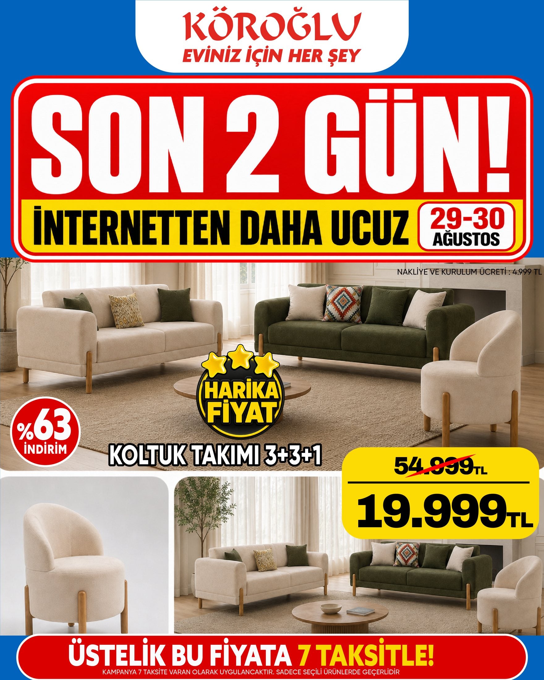 Koltuk Takımı 3+3+1 Model 1
