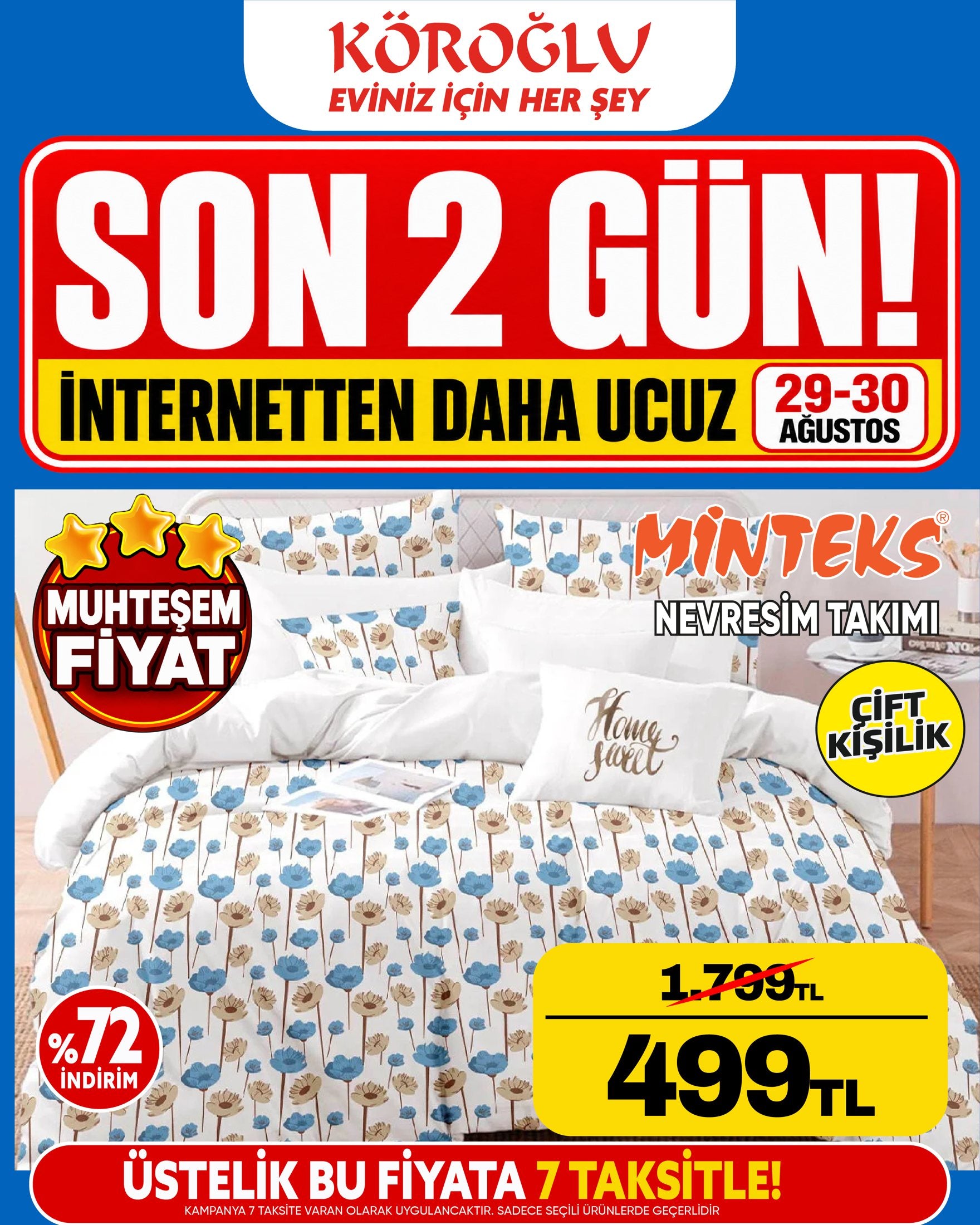 Minteks Nevresim Takımı Çift Kişilik