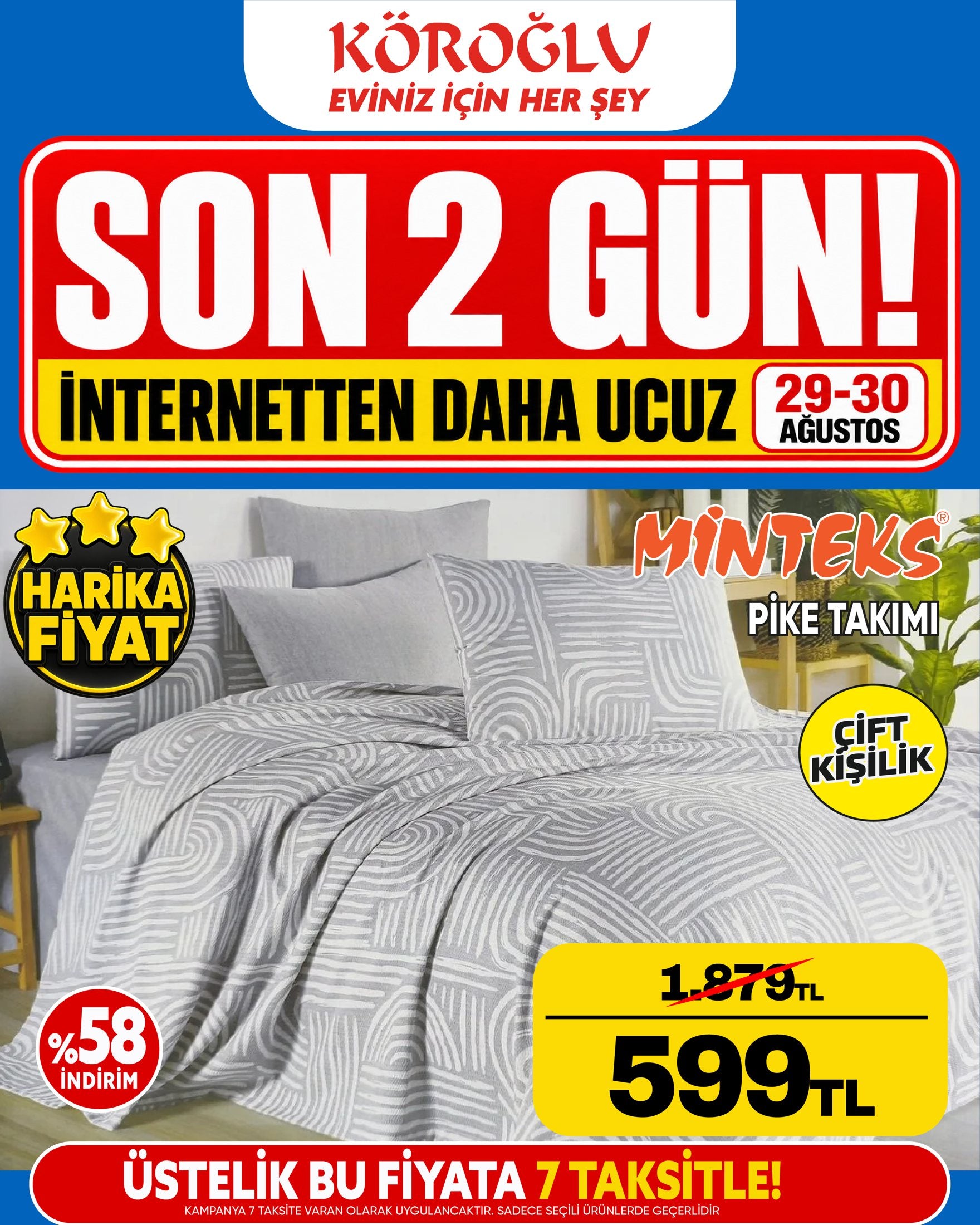 Minteks Pike Takımı Çift Kişilik