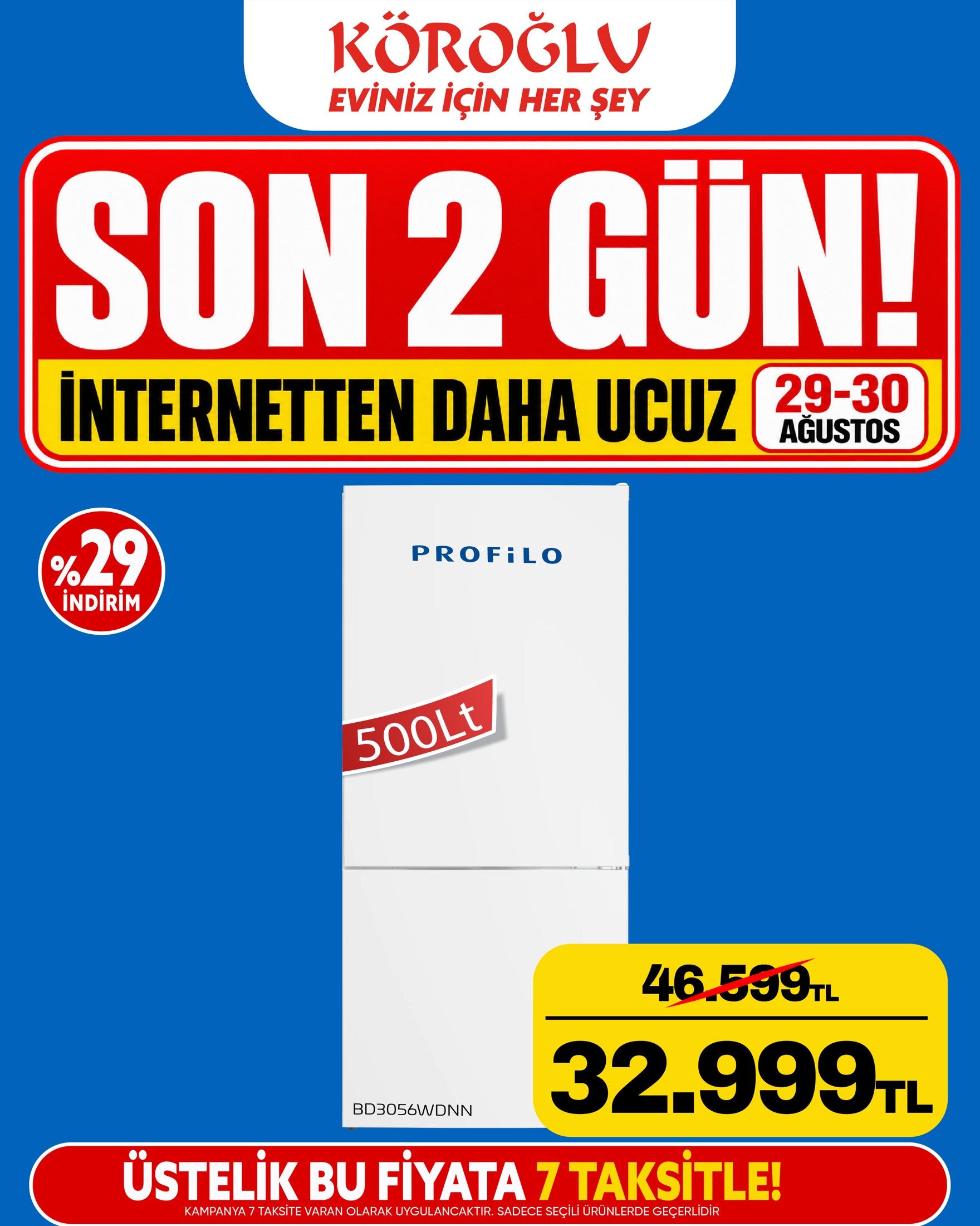 Profilo Buzdolabı 500 Lt