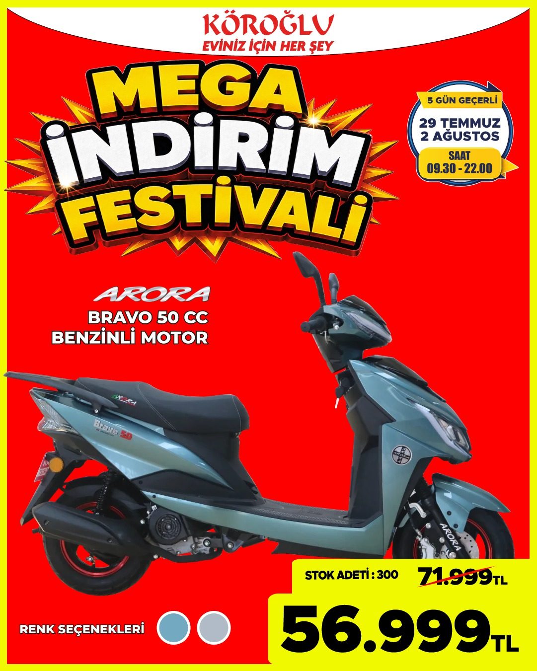 Akorea Bravo 50cc Benzinli Motor