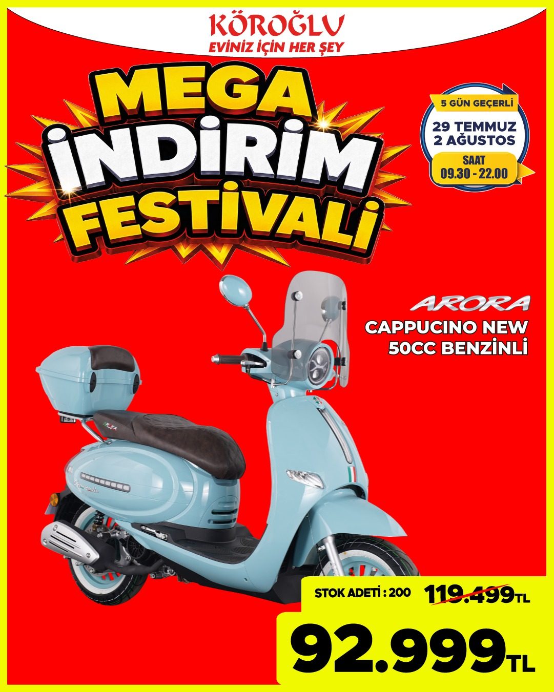 Akorea Cappucino new 50cc Benzinli Main image