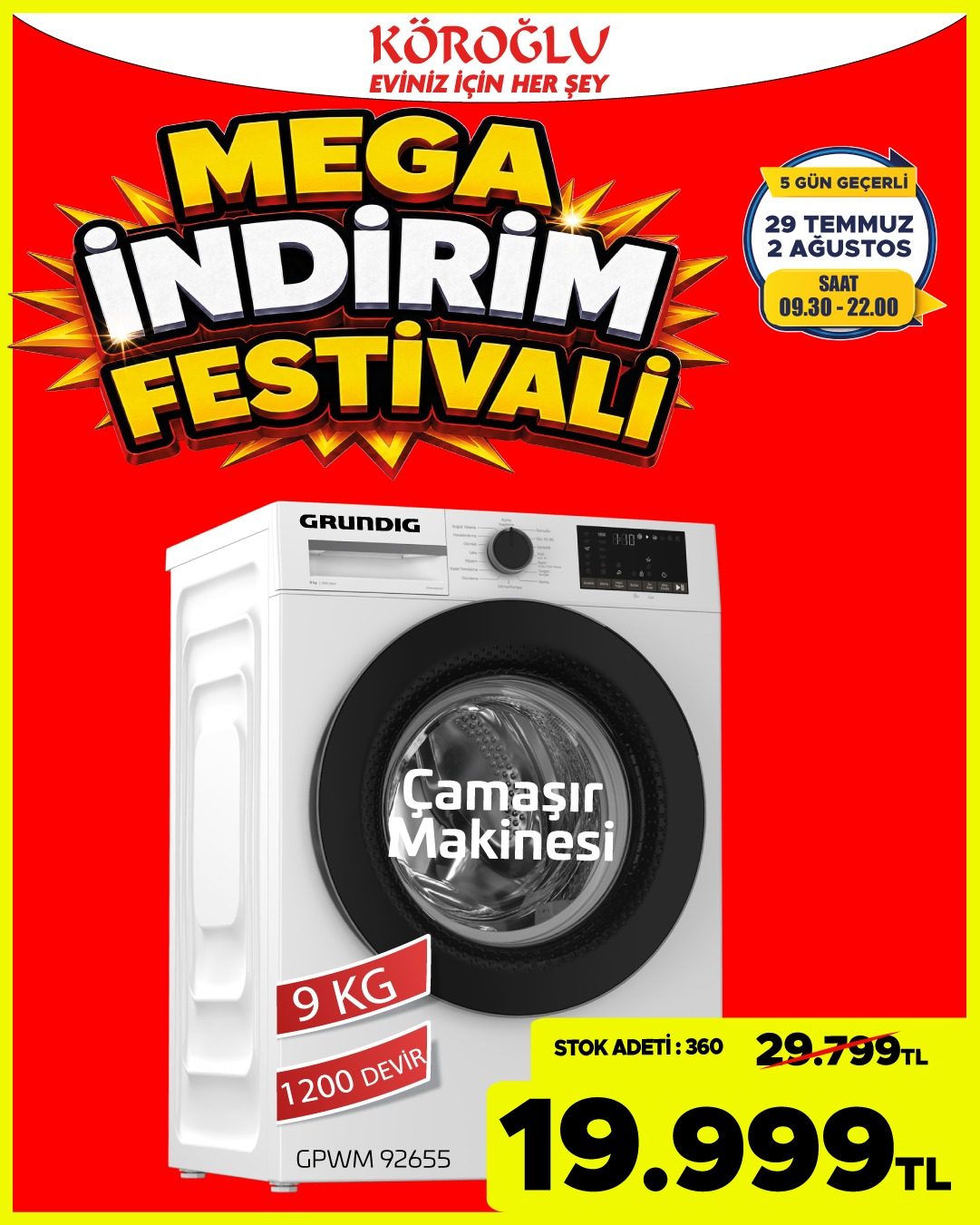 Altus Çamaşır Makinesi Main image
