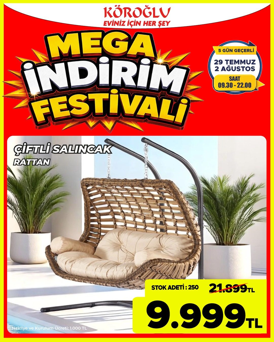 Çift Salıncak Rattan Main image