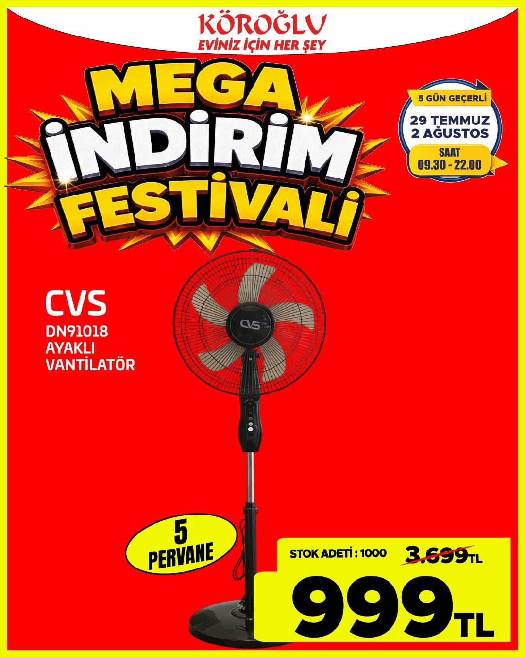 CVS Ayakli Vantilatör Main image