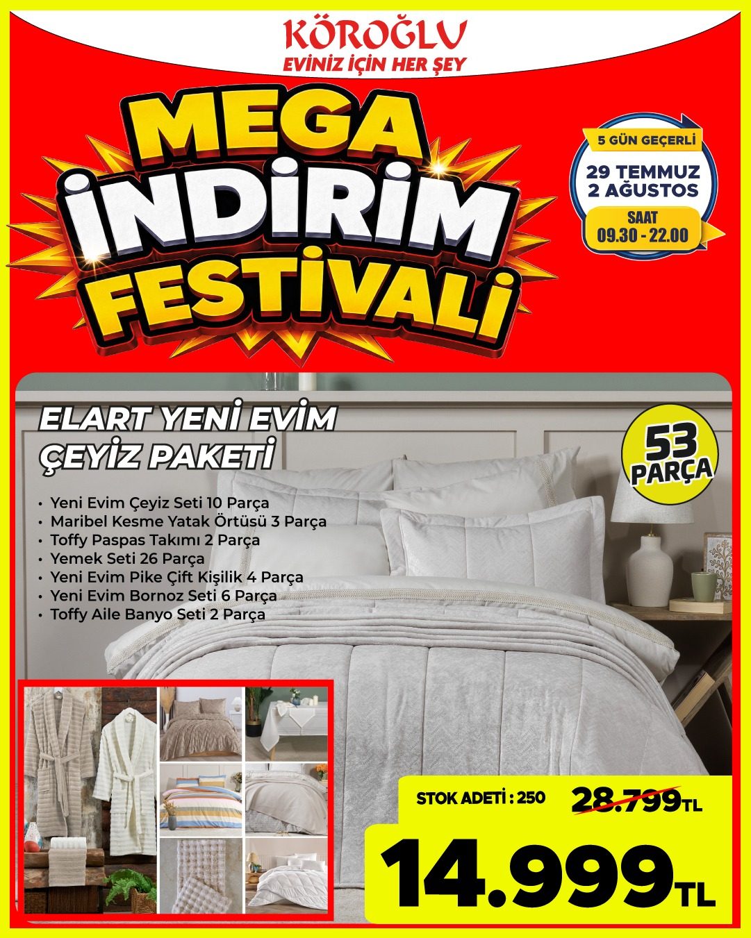 Elart 53 Parça Çeyiz Paketi Main image