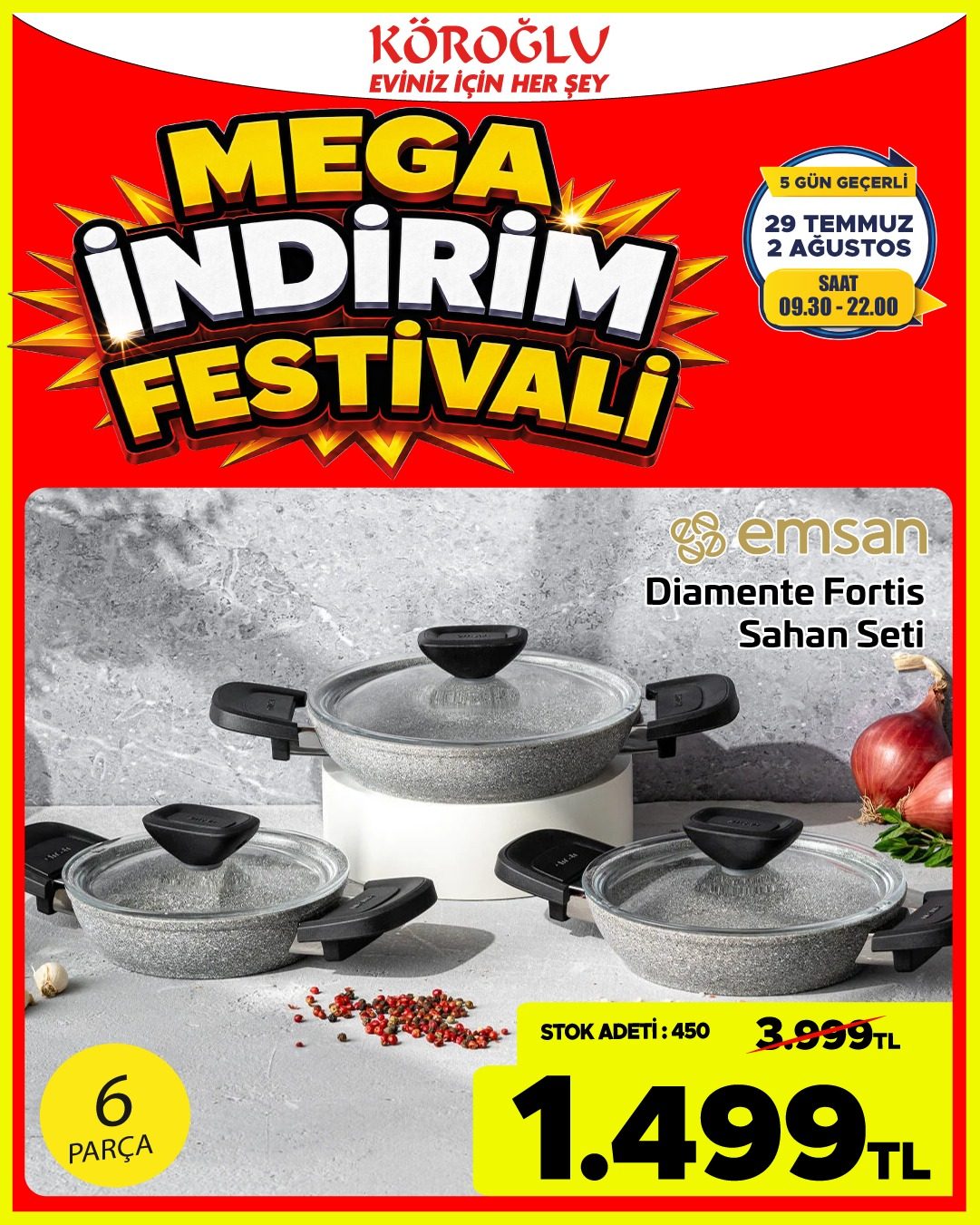 Emsan Diamante Fortis Sahan Seti