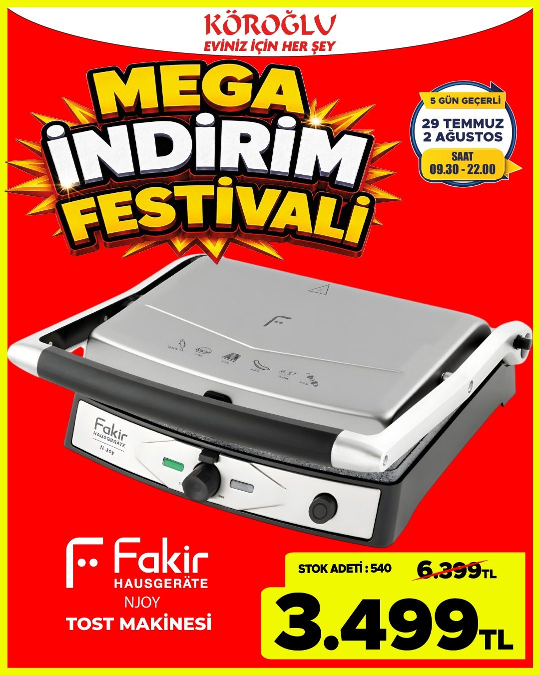 Fakir Tost Makinesi Main image