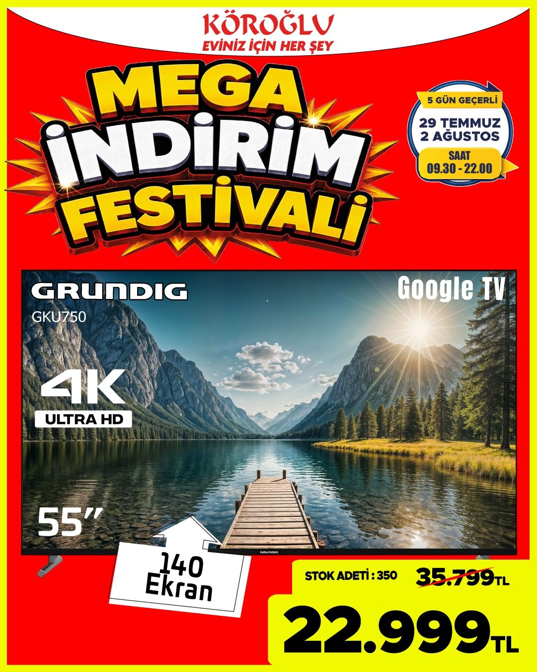 Grundig 55 İnç Google TV