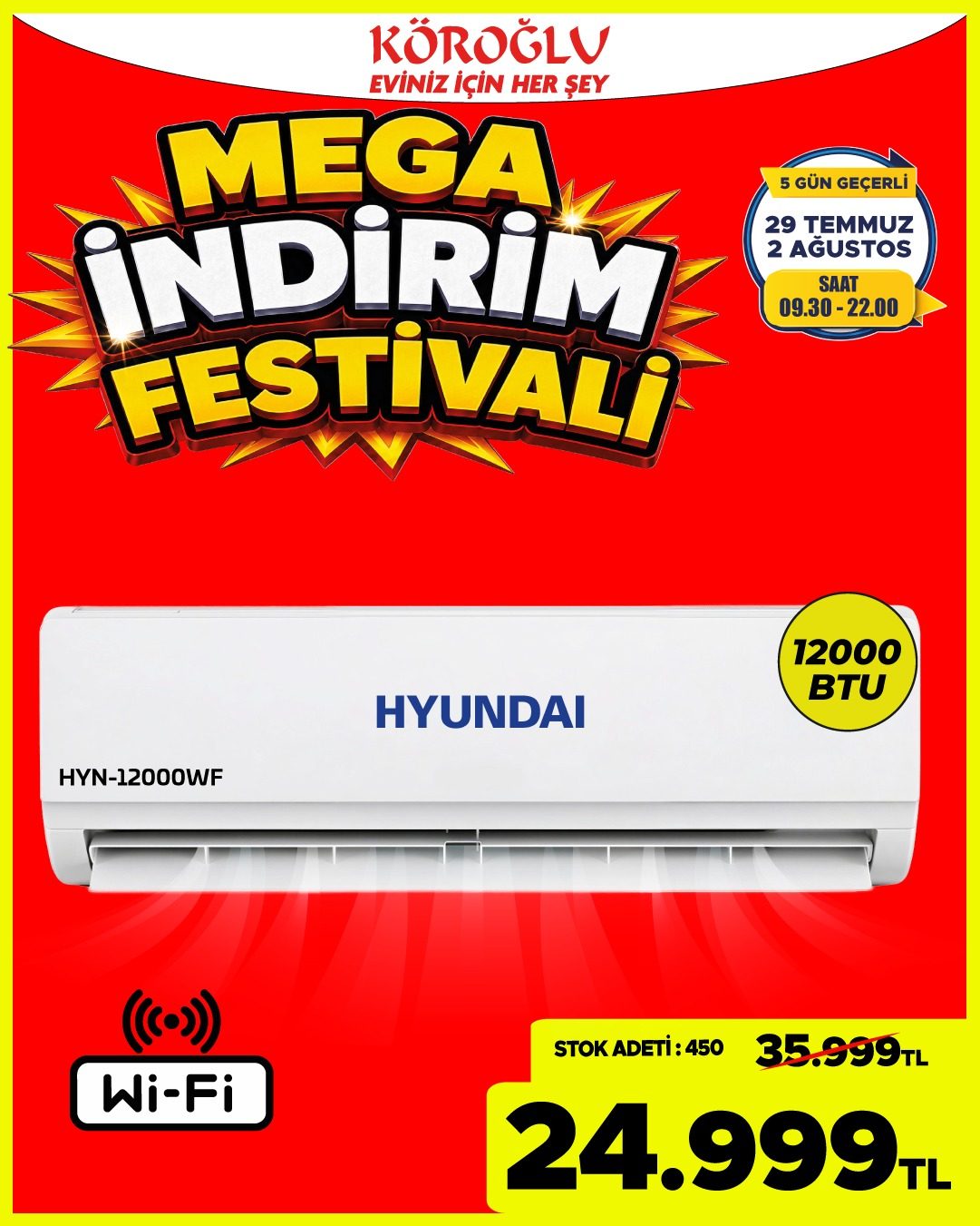 Hyundai 12000 BTU Klima Main image