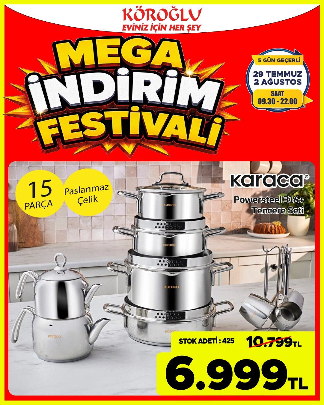 Karaca 15 Parça Çeyiz Seti