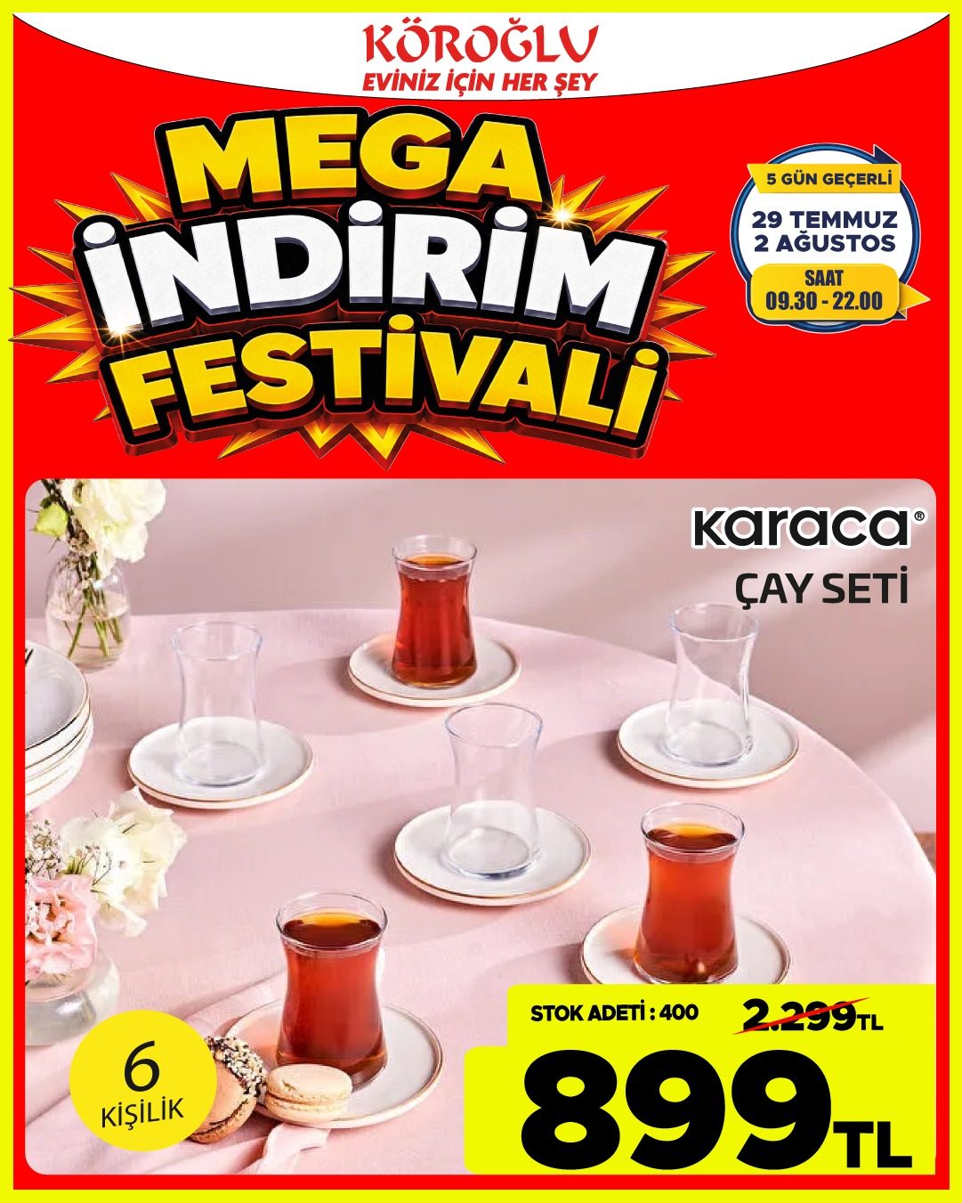Karaca 6 Parça Çay Seti Main image